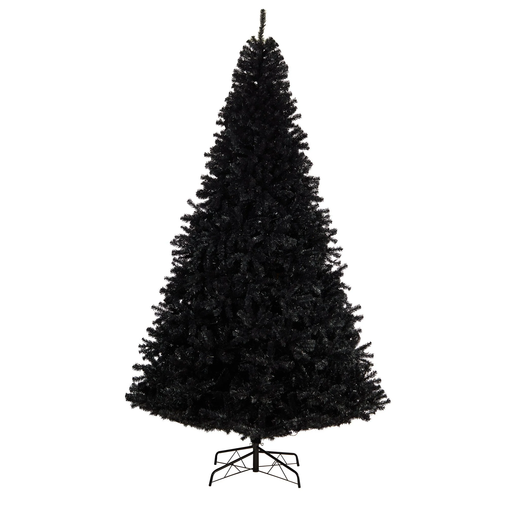 10’ Black Artificial Christmas Tree with 950 Clear LED Lights and 3056 Tips - Image 3