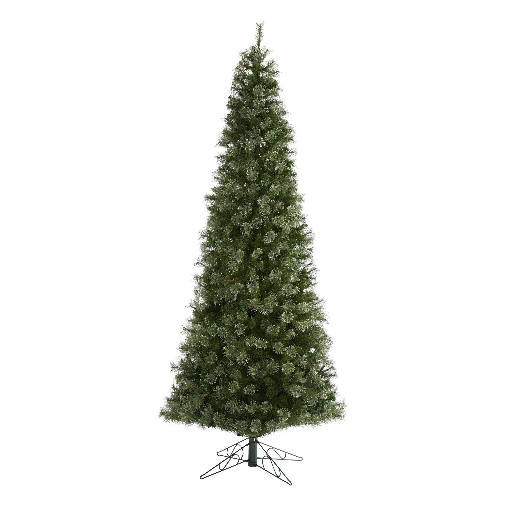 10' Cashmere Slim Artificial Christmas Tree with 750 Warm White Lights and 1908 Bendable Branches - Image 3