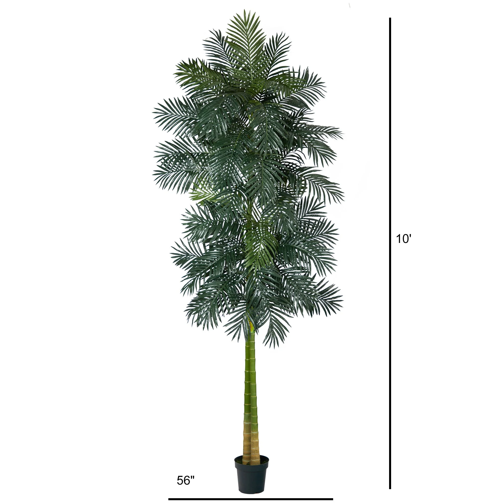 10’ Double Stalk Golden Cane Artificial Palm Tree - Image 2