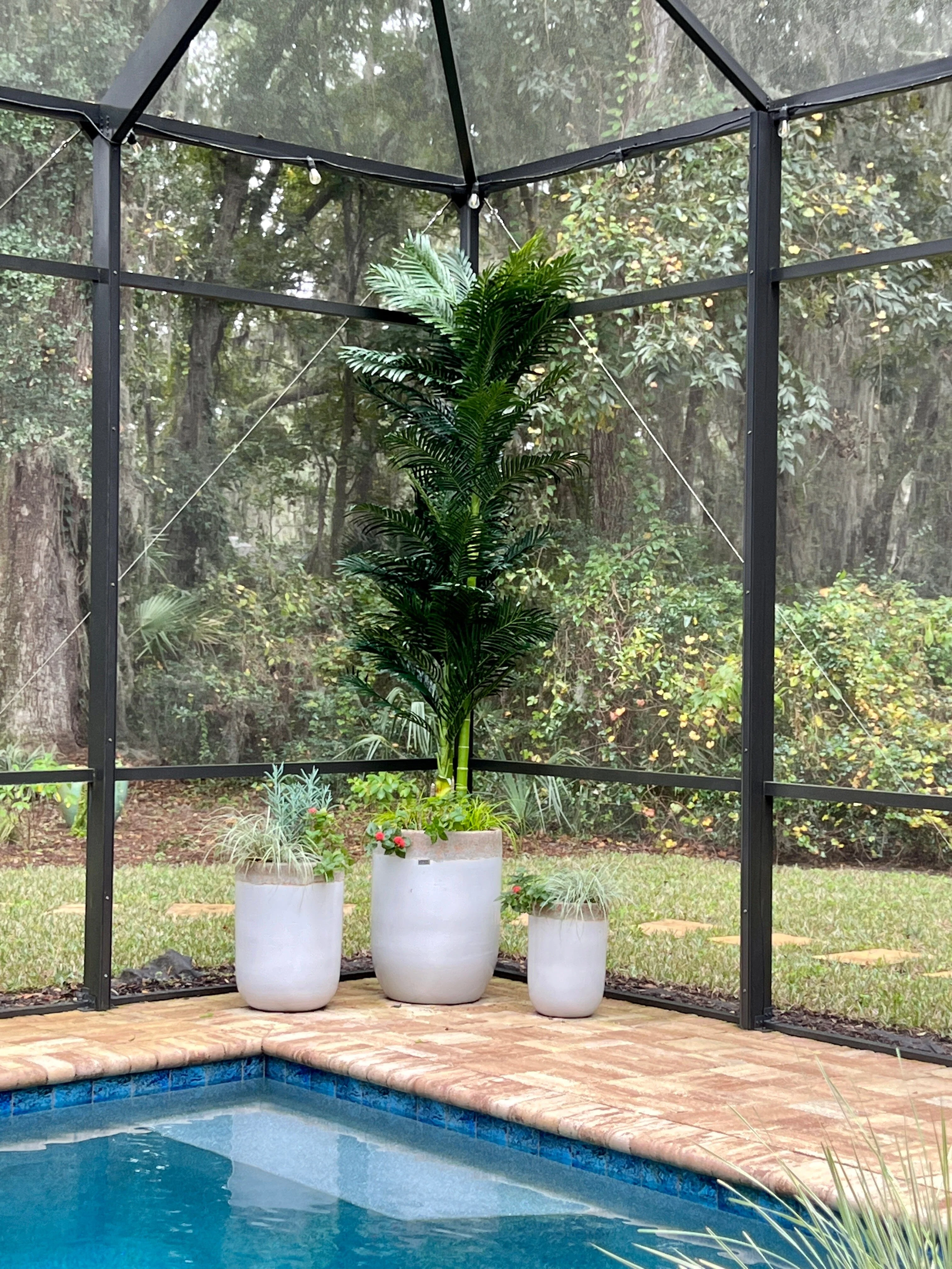 10’ Double Stalk Golden Cane Artificial Palm Tree - Image 4