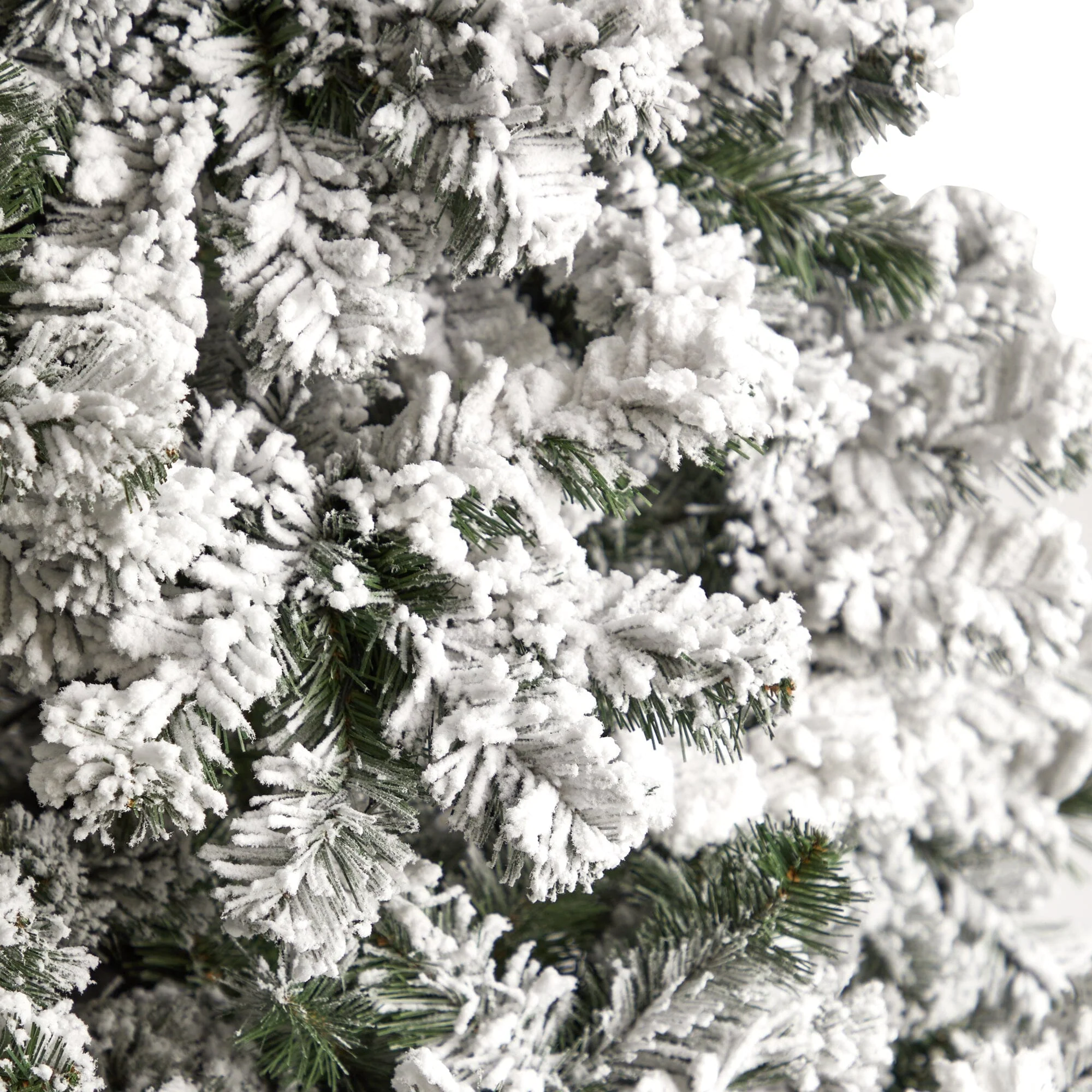 10' Flocked West Virginia Fir Artificial Christmas Tree with 1680 Bendable Branches - Image 4