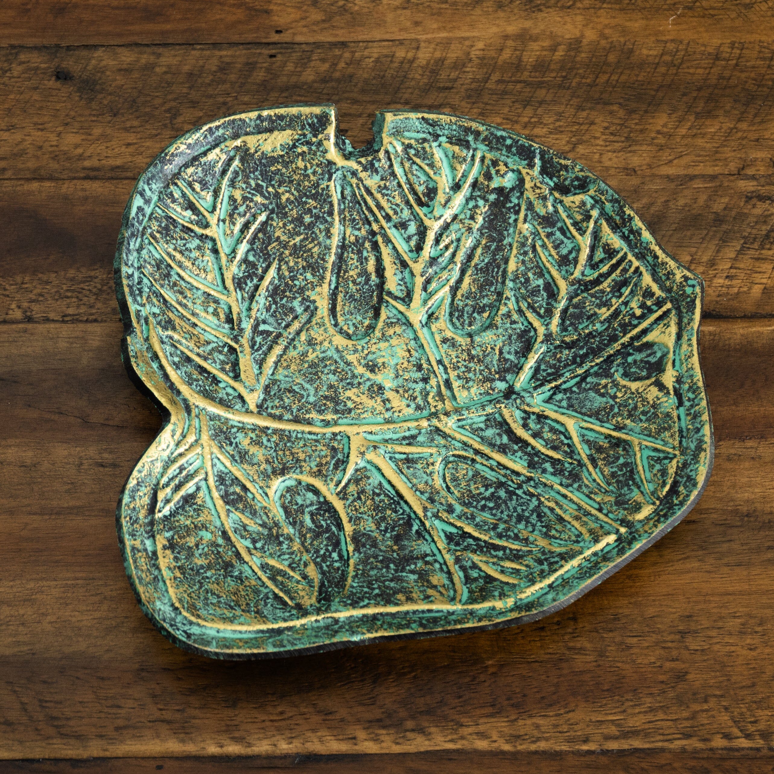 10” Leaf Shaped Decorative Accent - Image 3