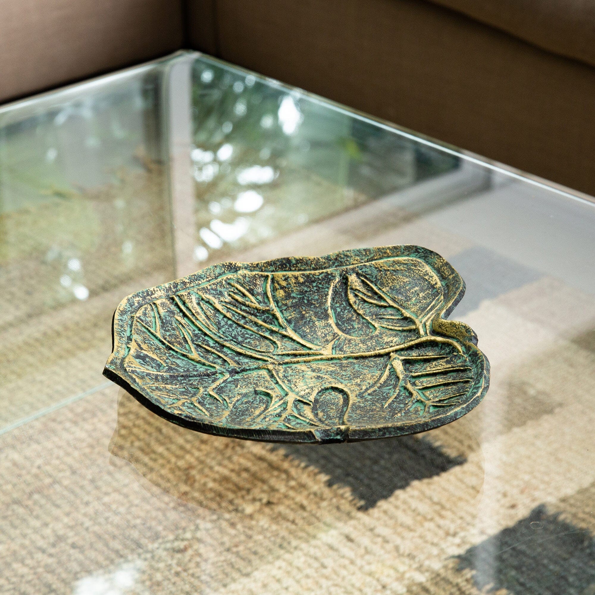10” Leaf Shaped Decorative Accent - Image 4