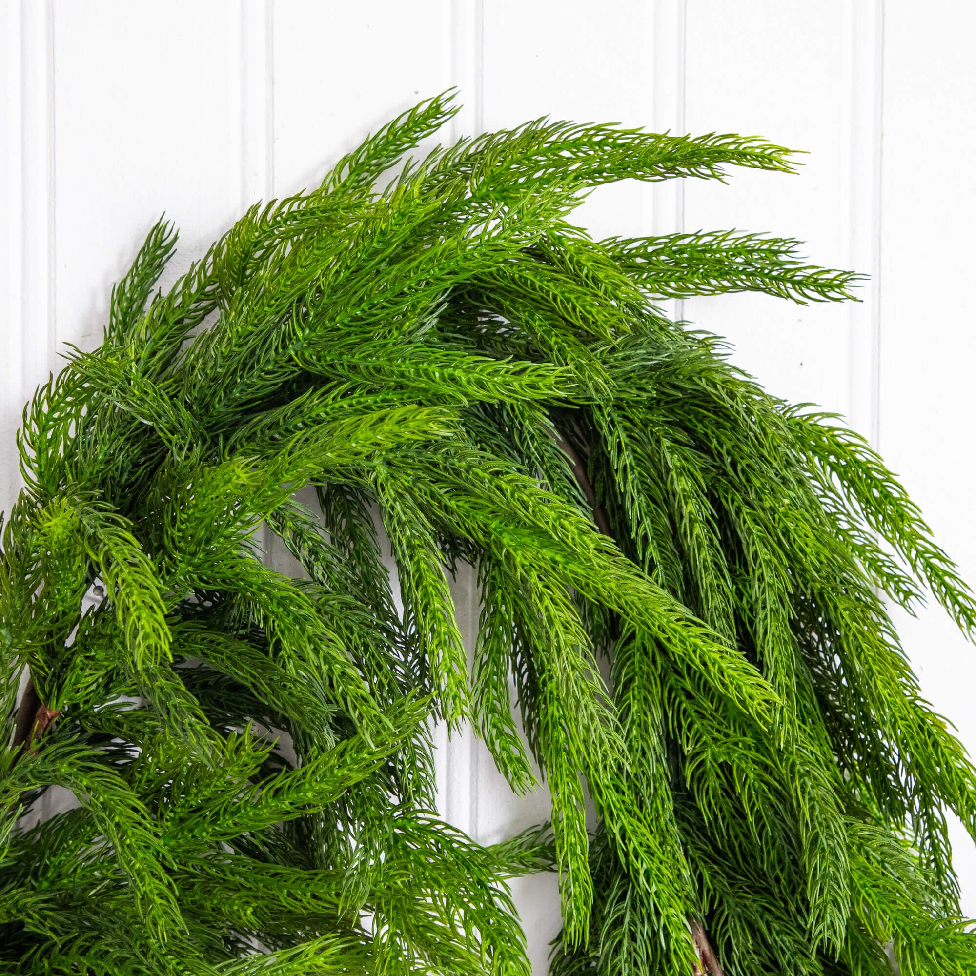 10' Artificial Real Touch Norfolk Island Pine Garland with Natural Look - Image 2