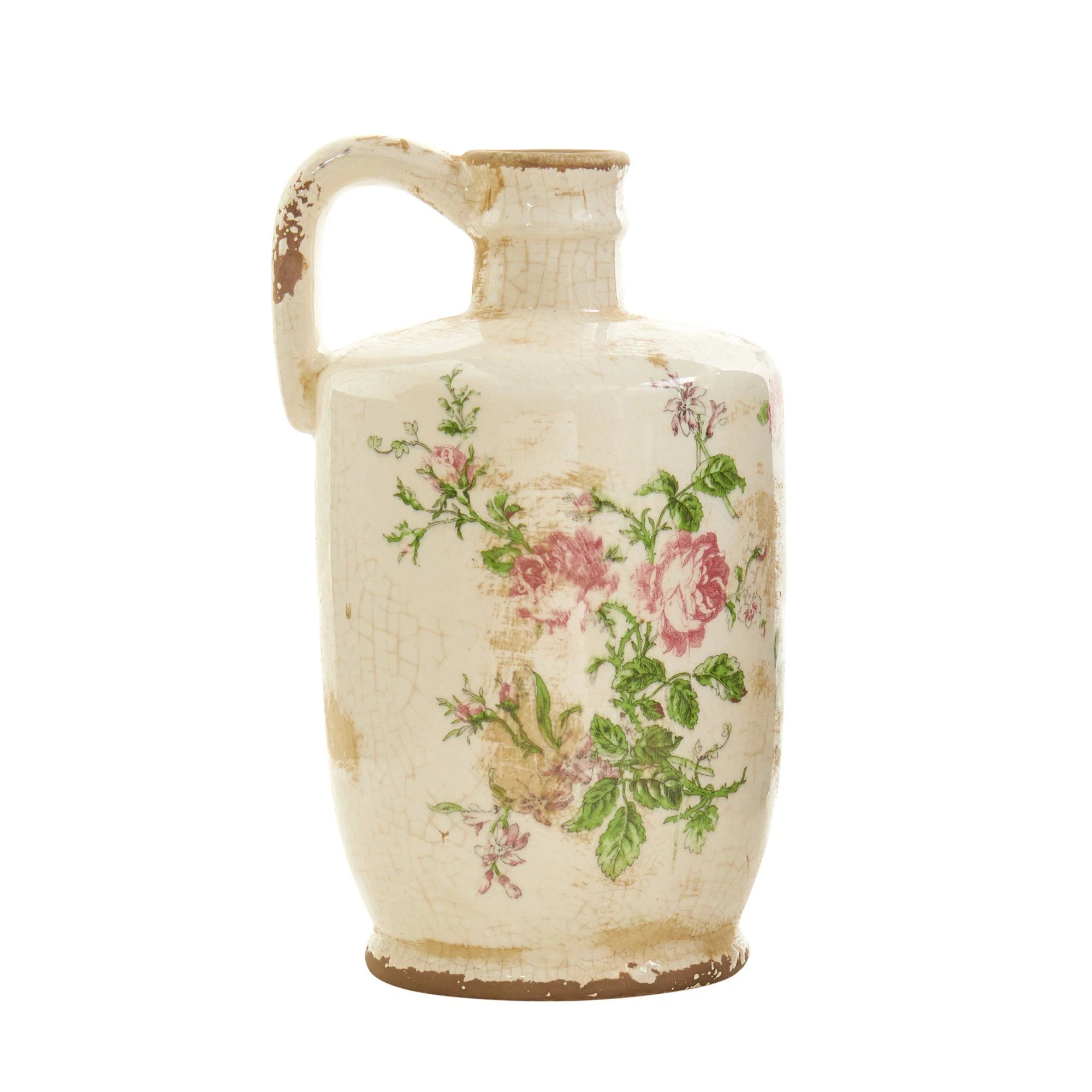 10” Tuscan Ceramic Floral Print Pitcher - Image 2