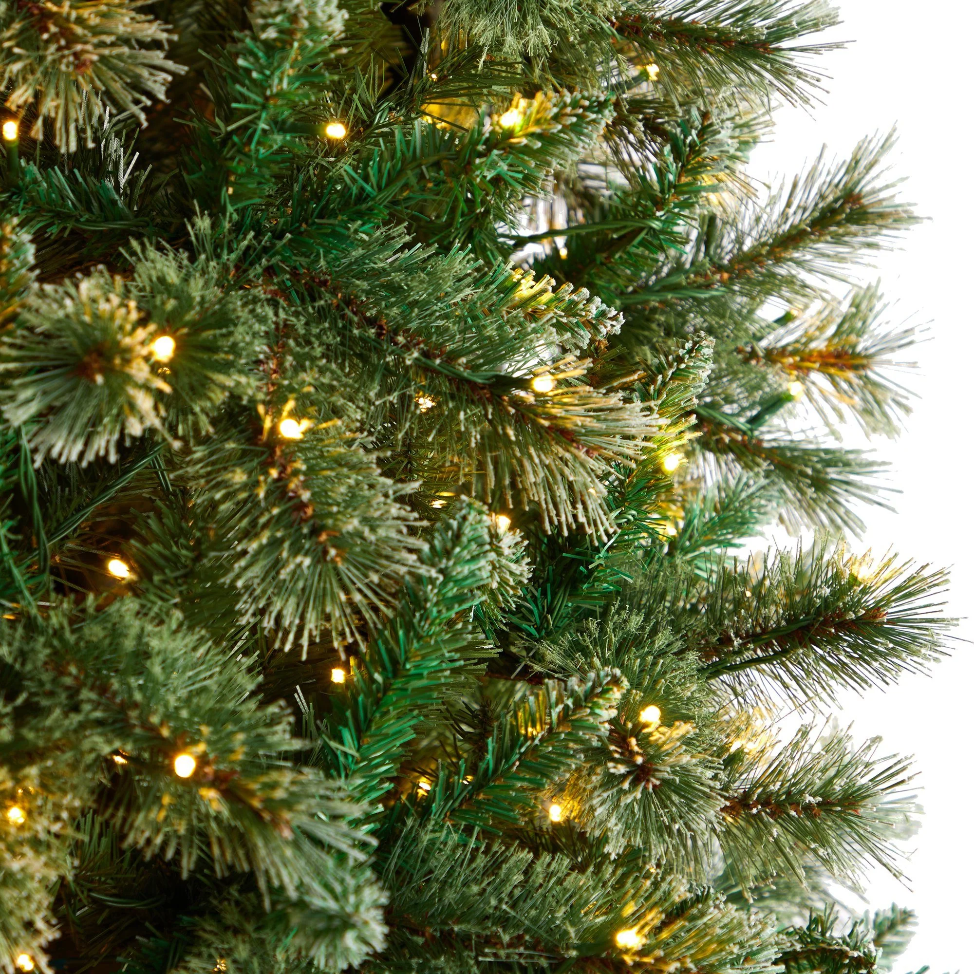 10’ Wisconsin Slim Snow Tip Pine Artificial Christmas Tree with 1050 Clear LED Lights - Image 4