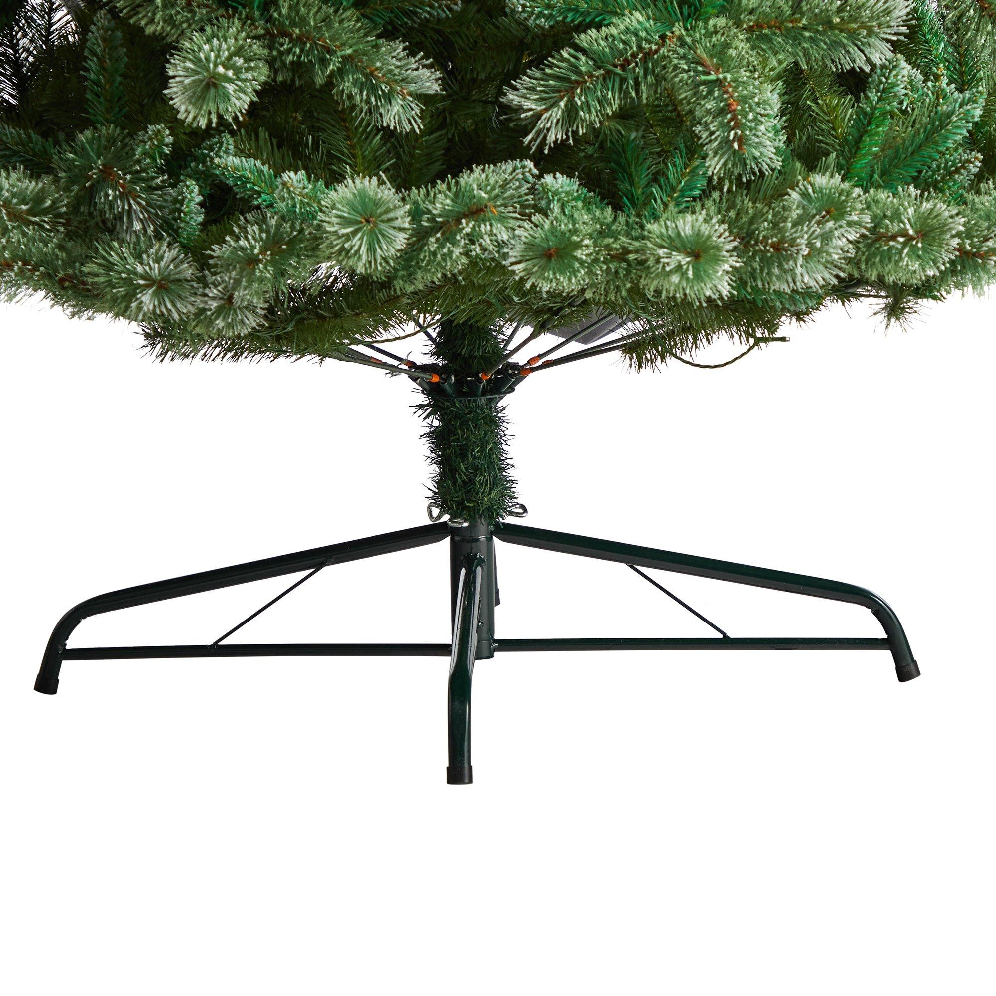 10’ Wisconsin Slim Snow Tip Pine Artificial Christmas Tree with 1050 Clear LED Lights - Image 6