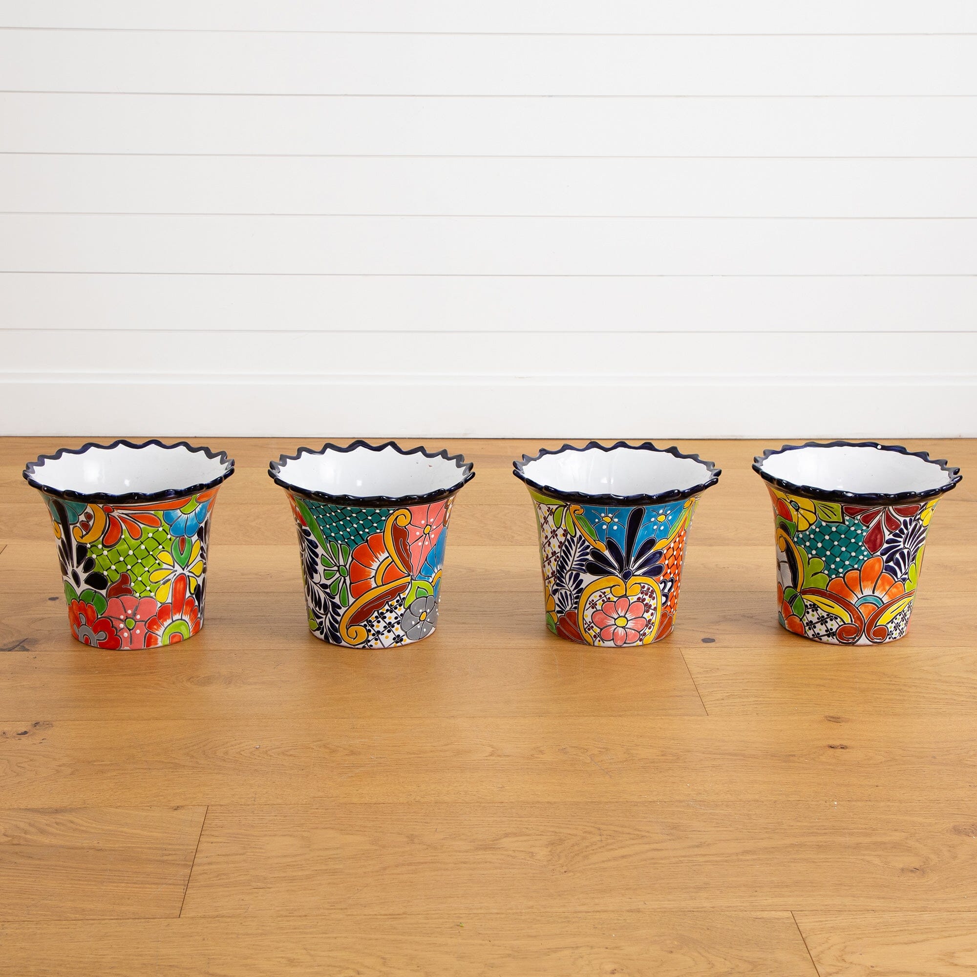 10" x 12" Handmade Mexican Talavera Ceramic Planter - Image 4