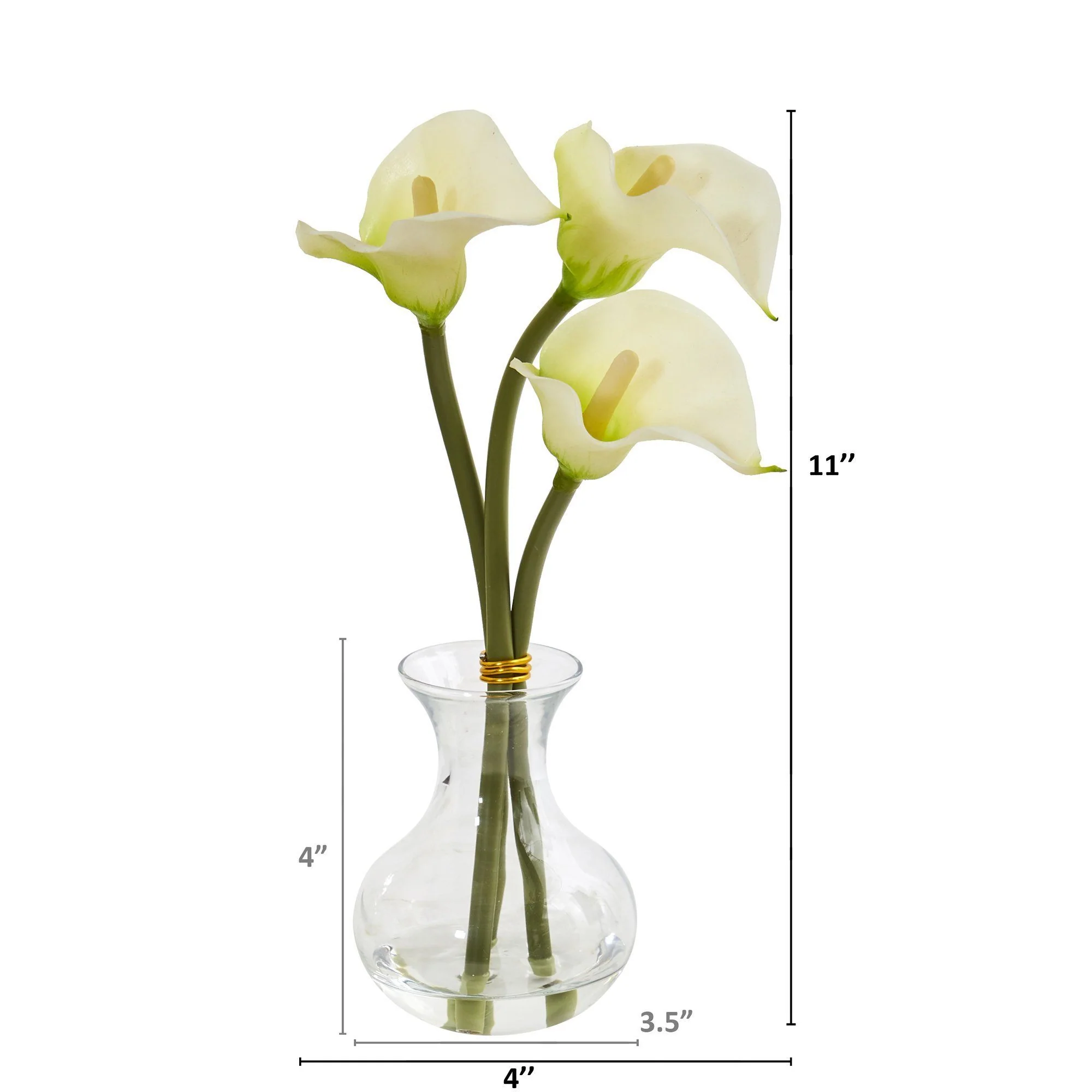 Calla Lily Artificial Arrangement in Vase (Set of 2) - Image 2