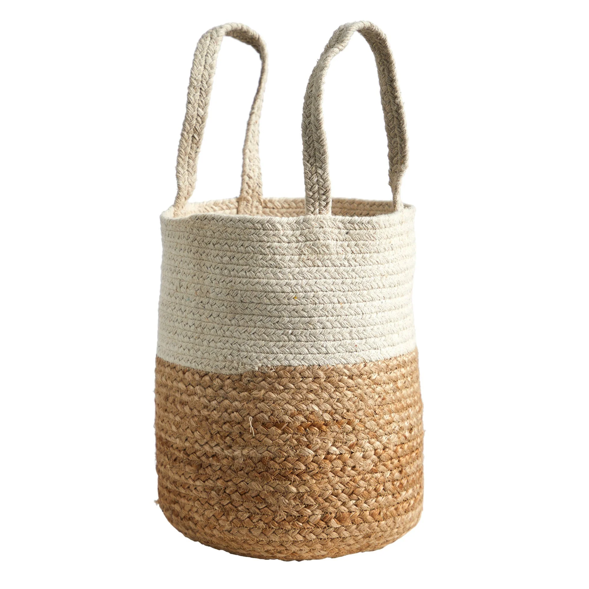 12.5” Handmade Natural Jute and Cotton  Planter - Image 3