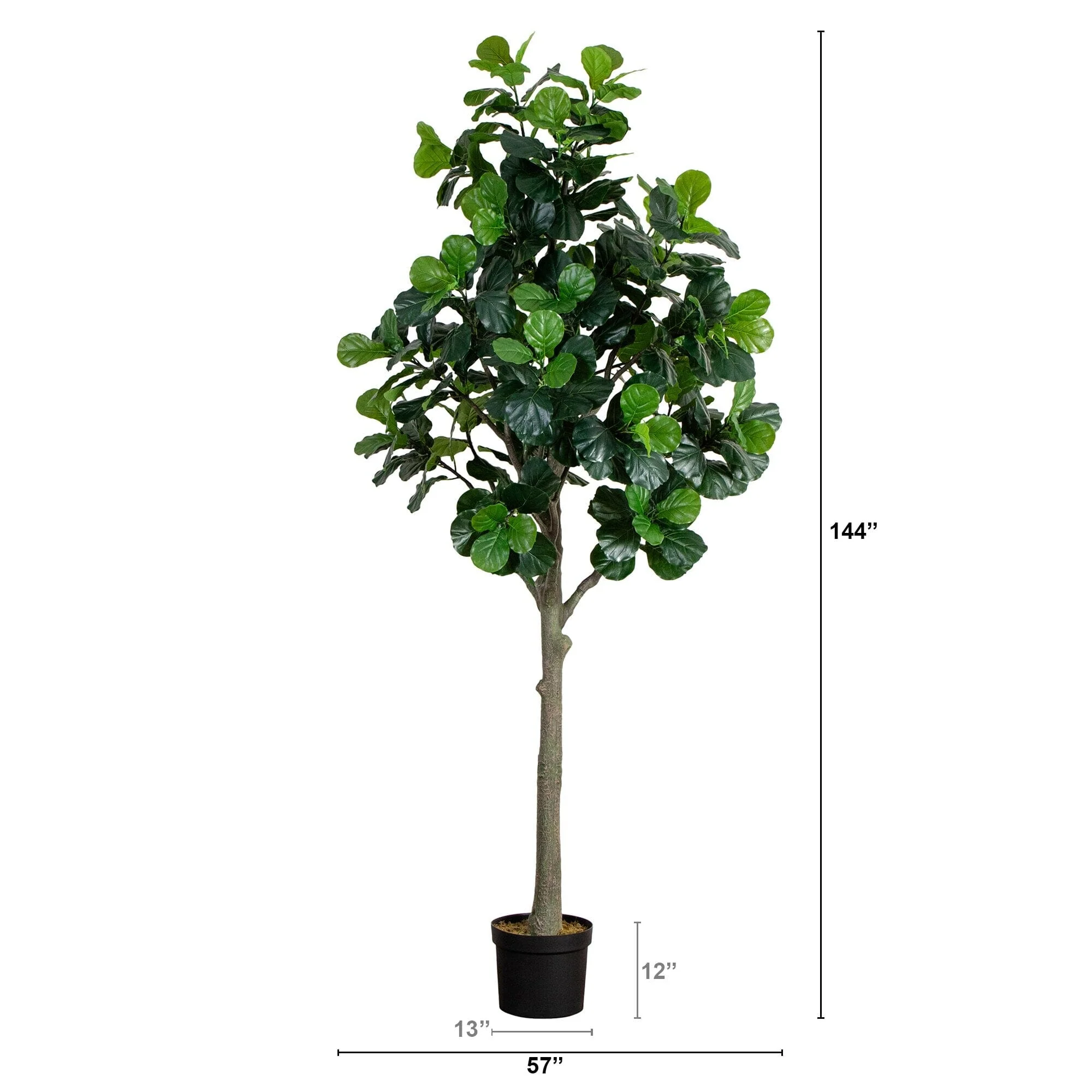 12’ Artificial Fiddle Leaf Tree - Image 7