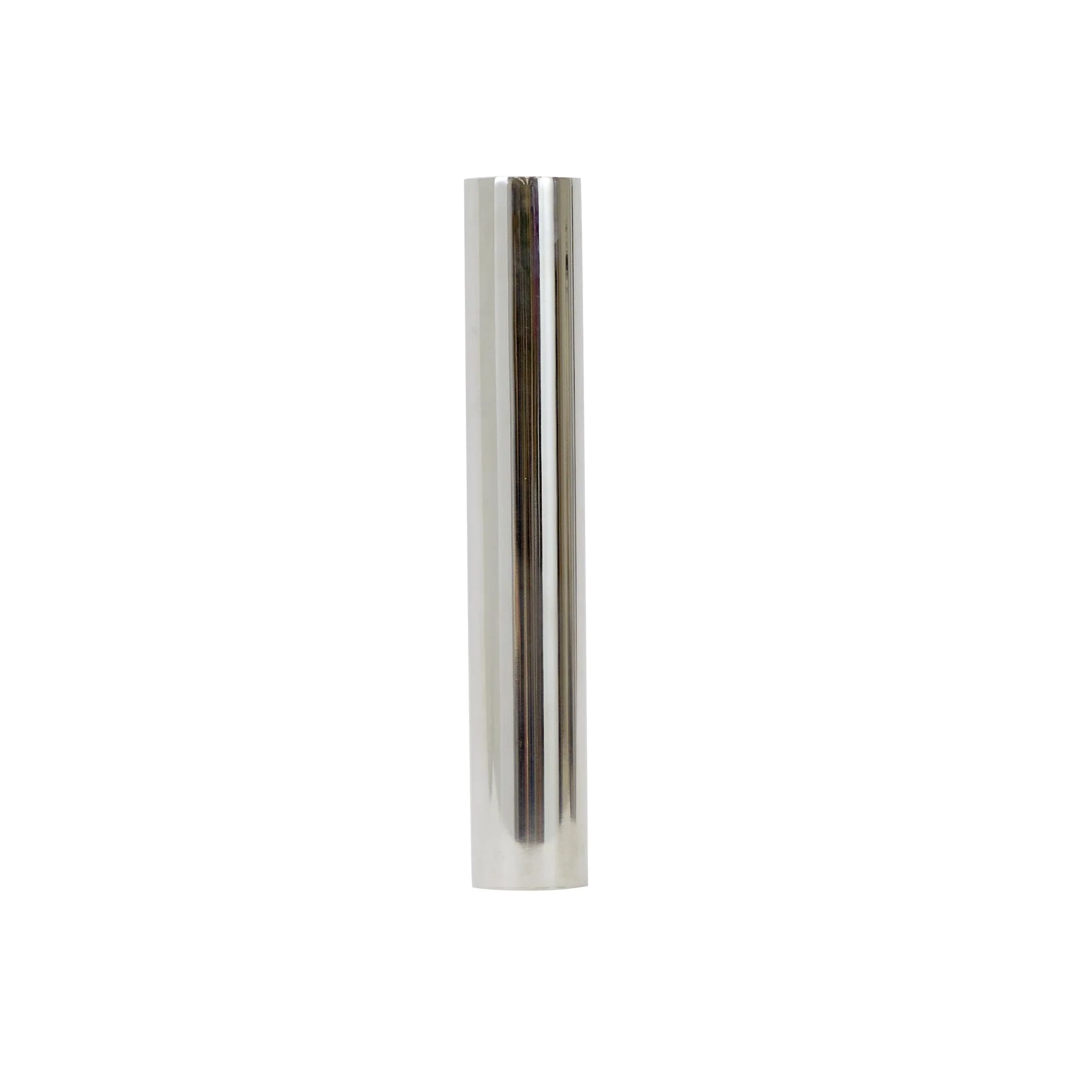 12” Cylinder Chrome Vase - Image 4