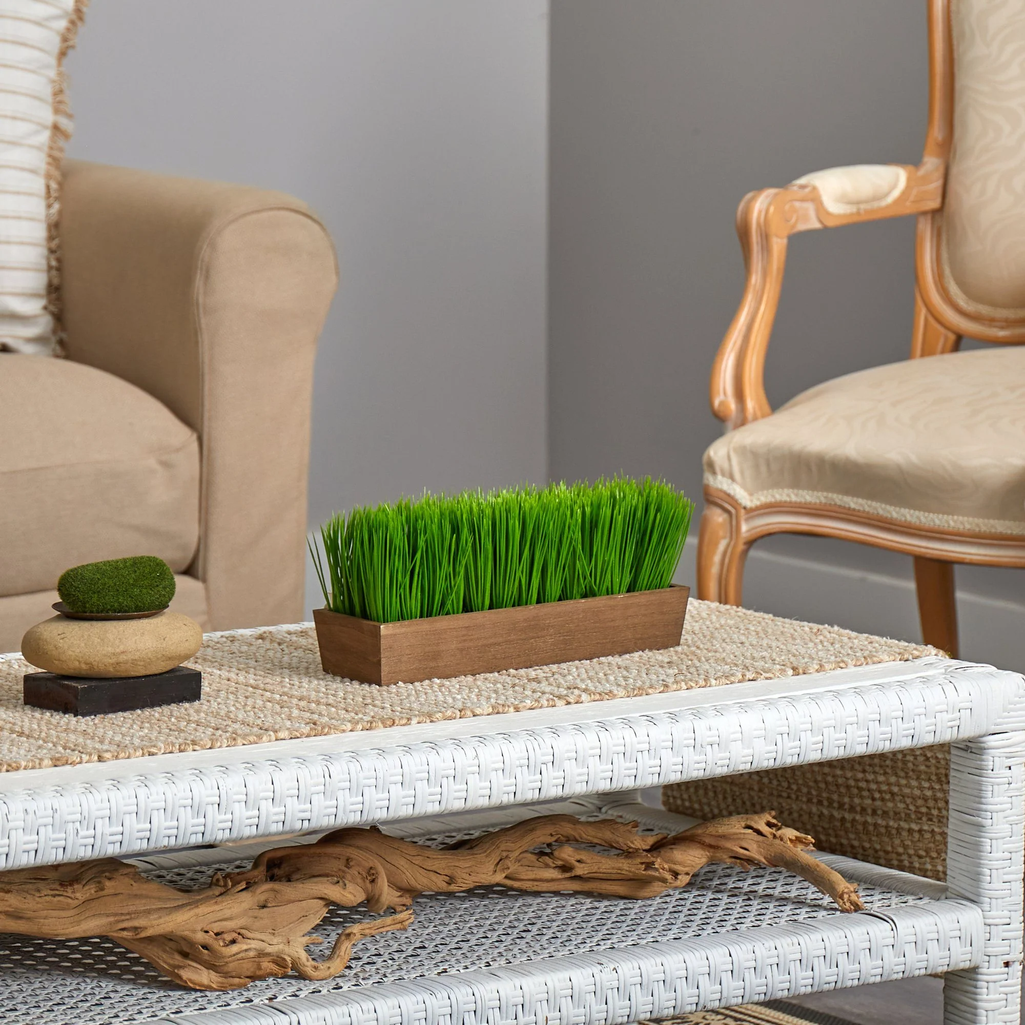 12” Grass Artificial Plant in Decorative Planter - Image 5