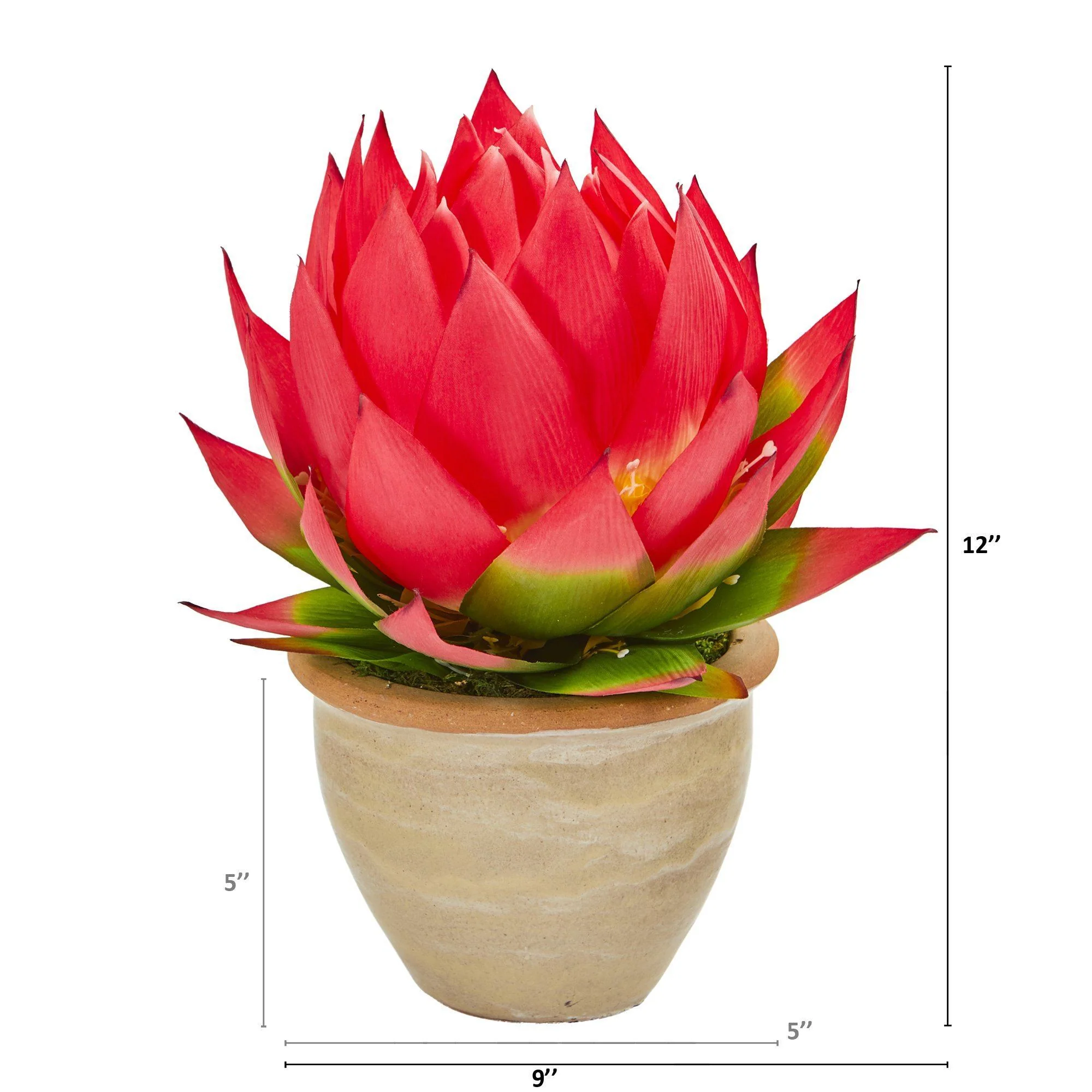12” Musella Artificial Arrangement in Decorative Vase - Image 2