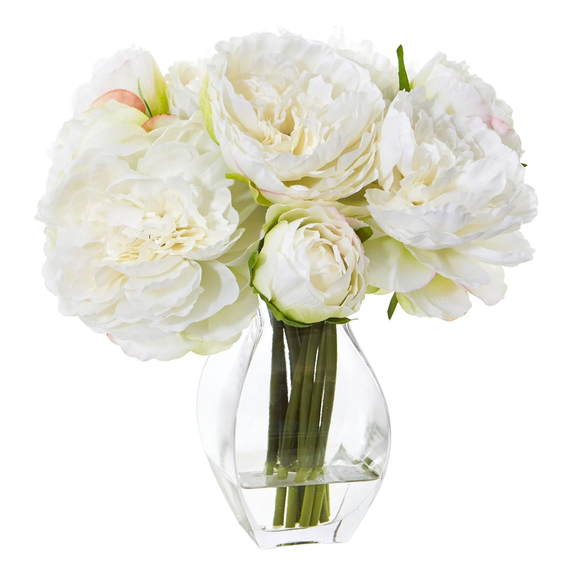 Peony Artificial Arrangement in Vase - Image 2
