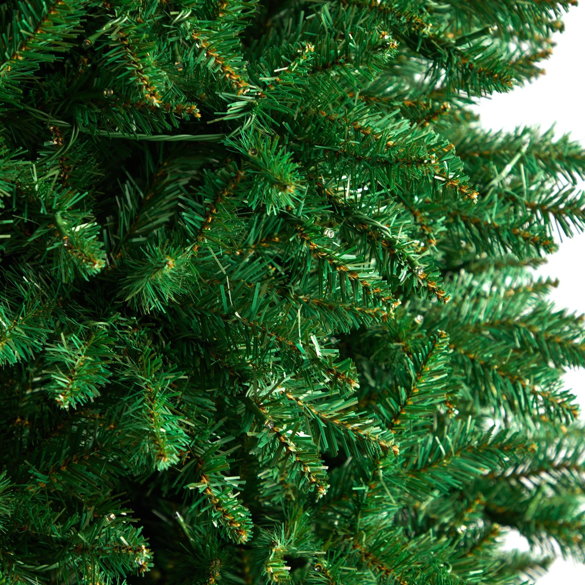 12’ Slim Green Mountain Pine Artificial Christmas Tree with 1100 Clear LED Lights and 3235 Tips - Image 5