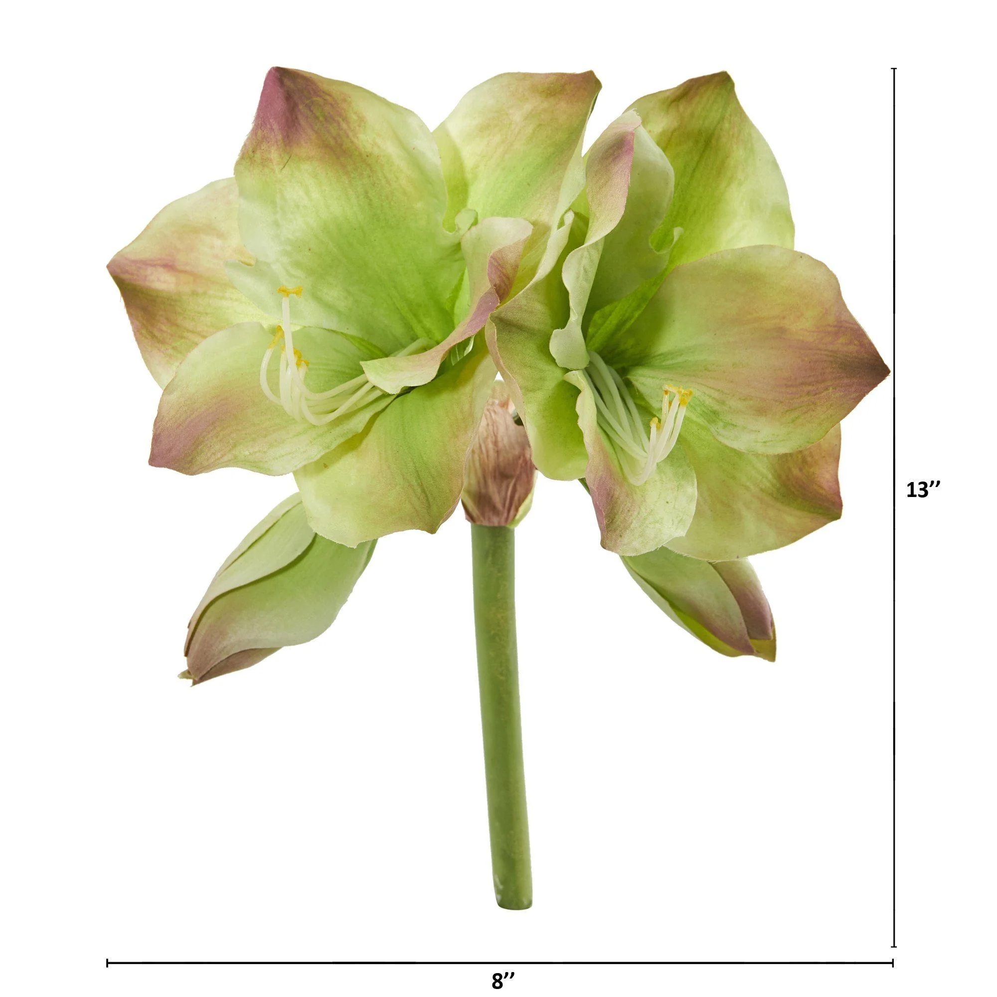 13” Amaryllis Artificial Flower (Set of 4) - Image 3