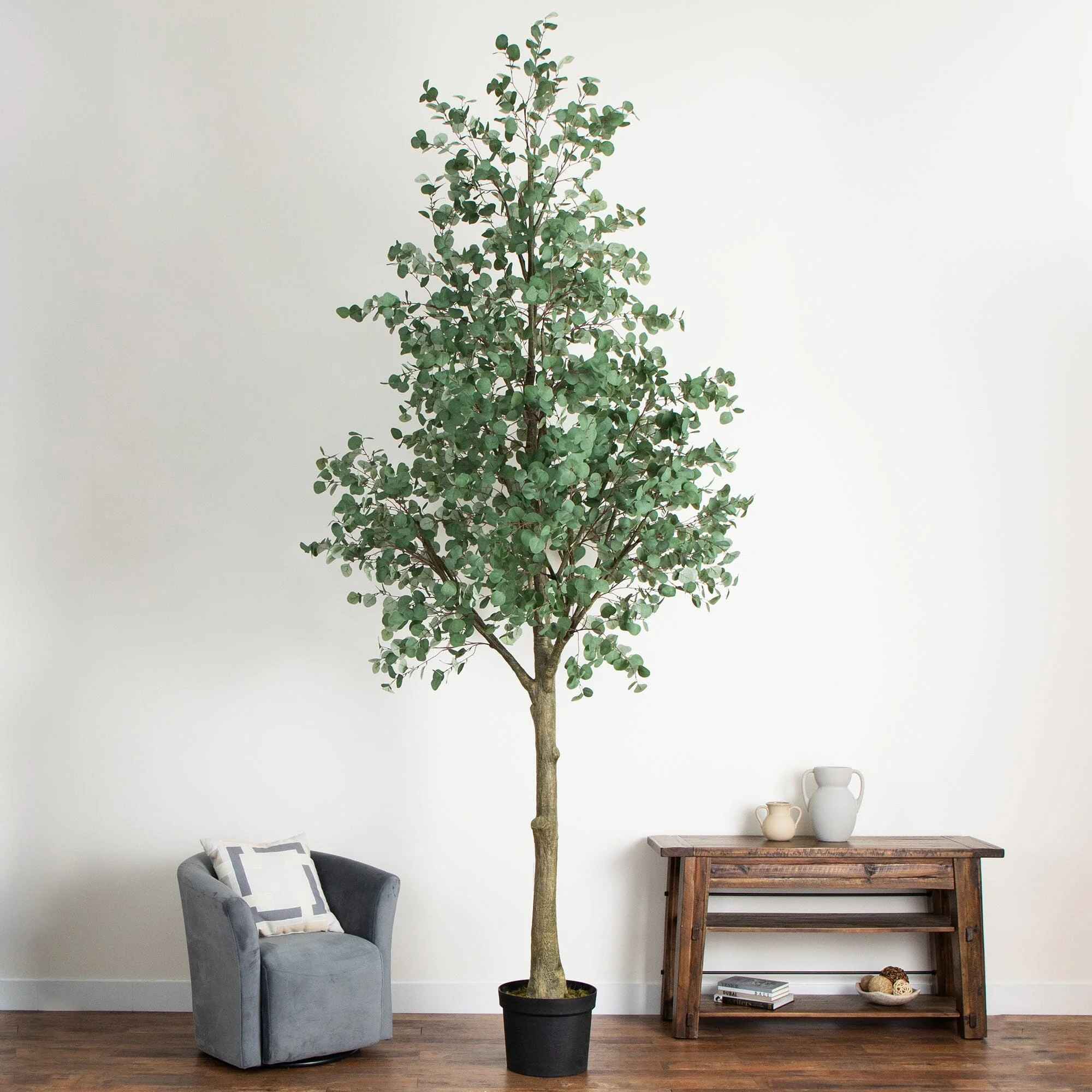 13’ Artificial Eucalyptus Tree - Image 3