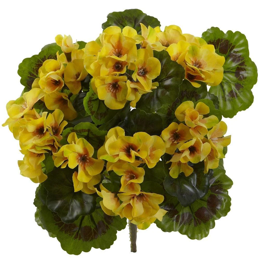 Geranium Artificial Bush UV Resistant (Indoor/Outdoor) (Set of 4) - Image 6