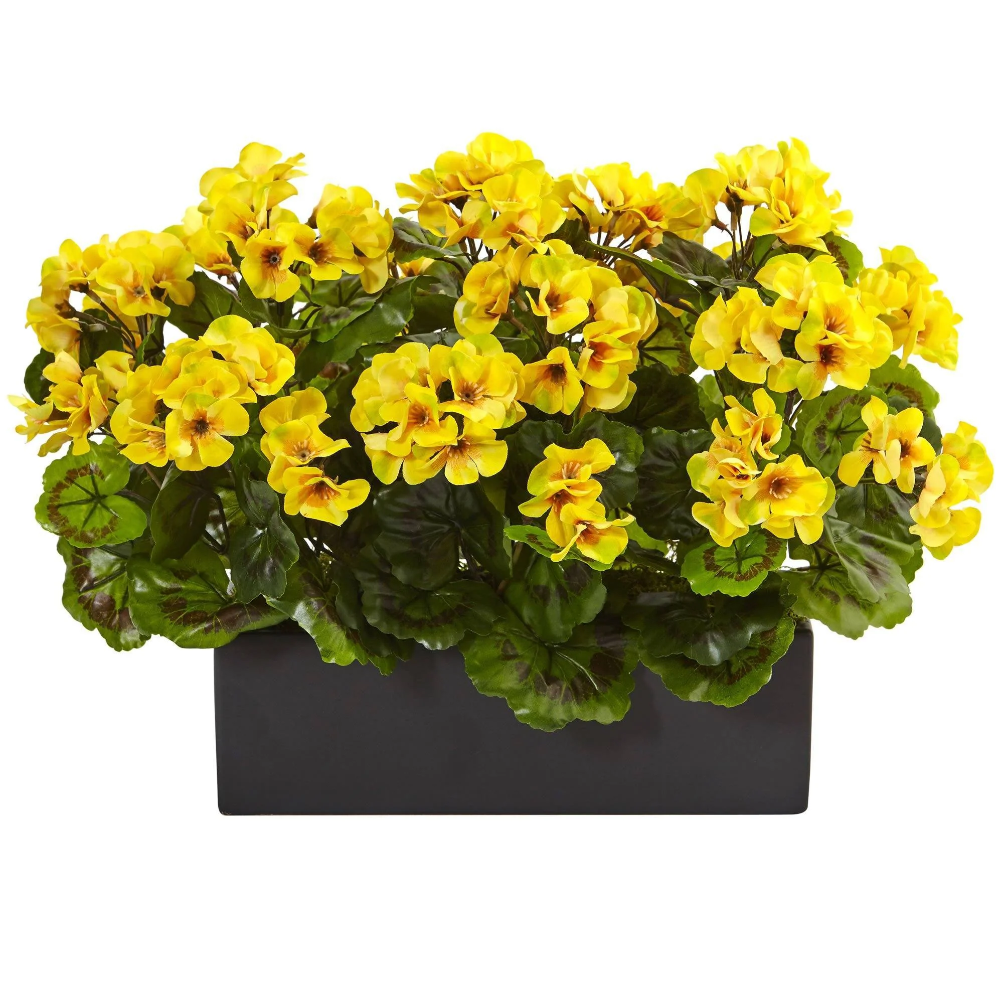 Artificial Geranium in Rectangular Planter UV Resistant (Indoor/Outdoor) - Image 3