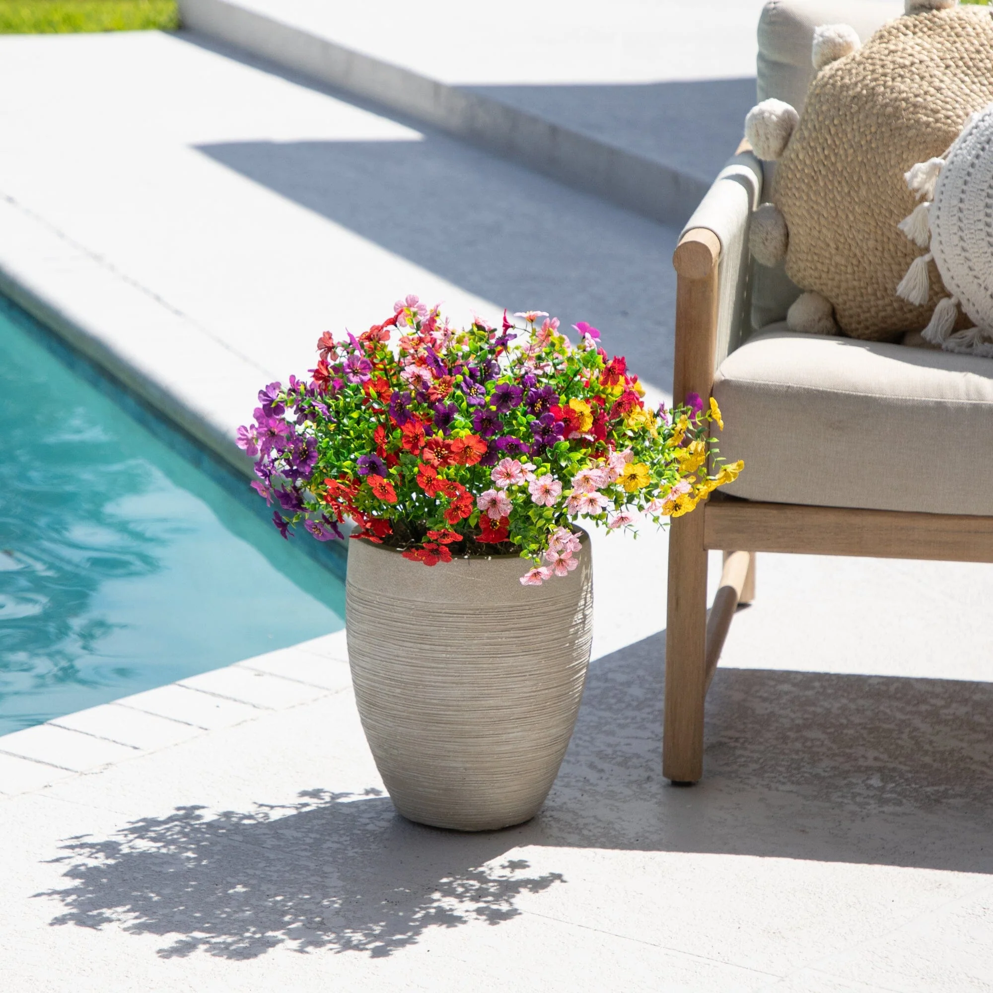 13” UV Resistant Artificial Daisy Bush (Indoor/Outdoor) - Set of 12 - Image 11