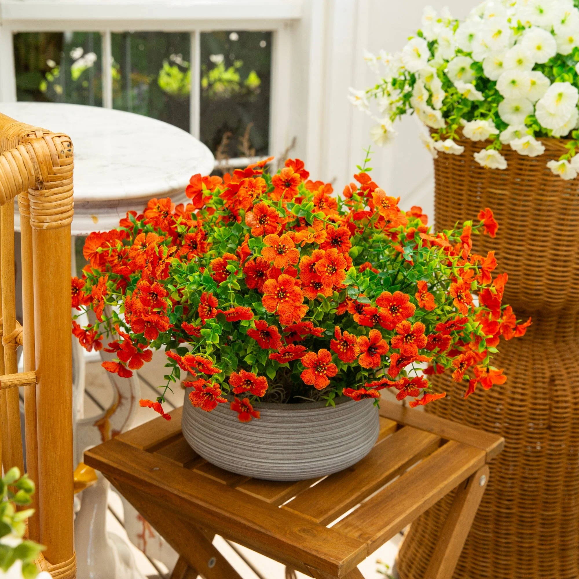 13” UV Resistant Artificial Daisy Bush (Indoor/Outdoor) - Set of 12 - Image 45