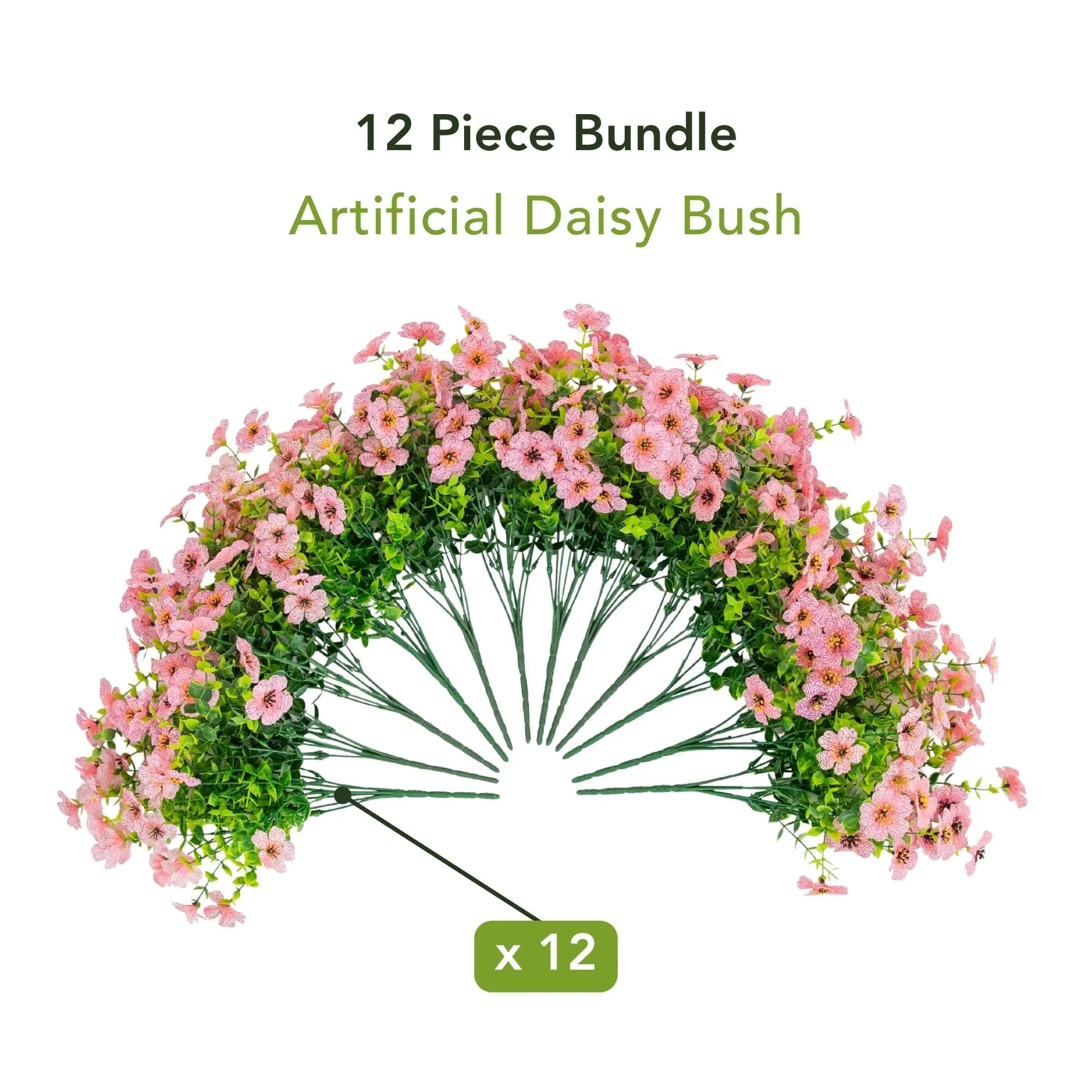 13” UV Resistant Artificial Daisy Bush (Indoor/Outdoor) - Set of 12 - Image 51