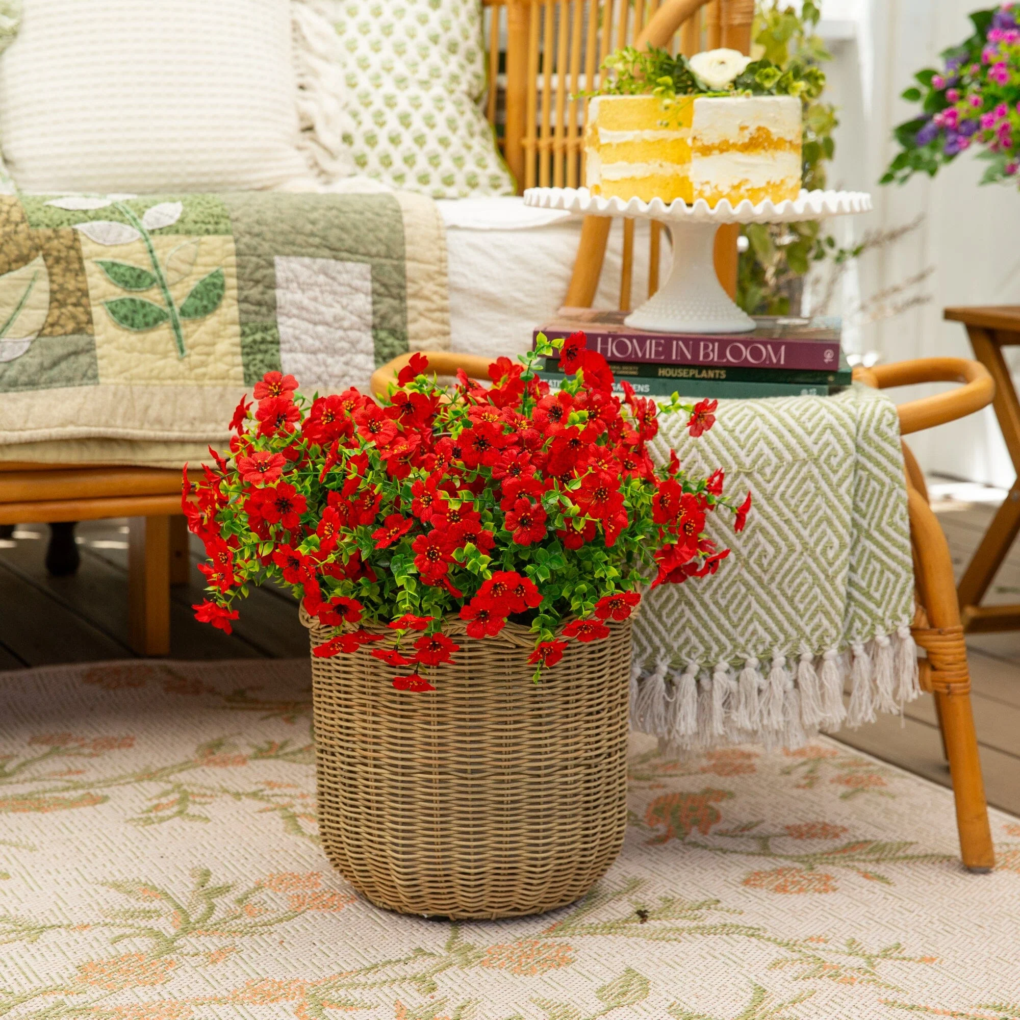 13” UV Resistant Artificial Daisy Bush (Indoor/Outdoor) - Set of 12 - Image 72
