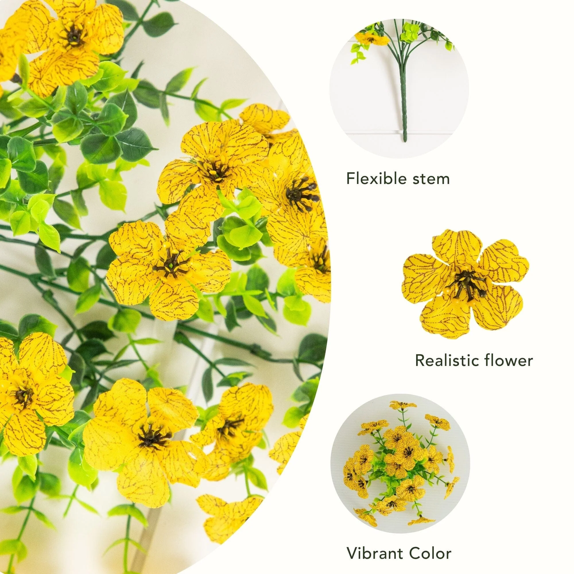 13” UV Resistant Artificial Daisy Bush (Indoor/Outdoor) - Set of 12 - Image 86