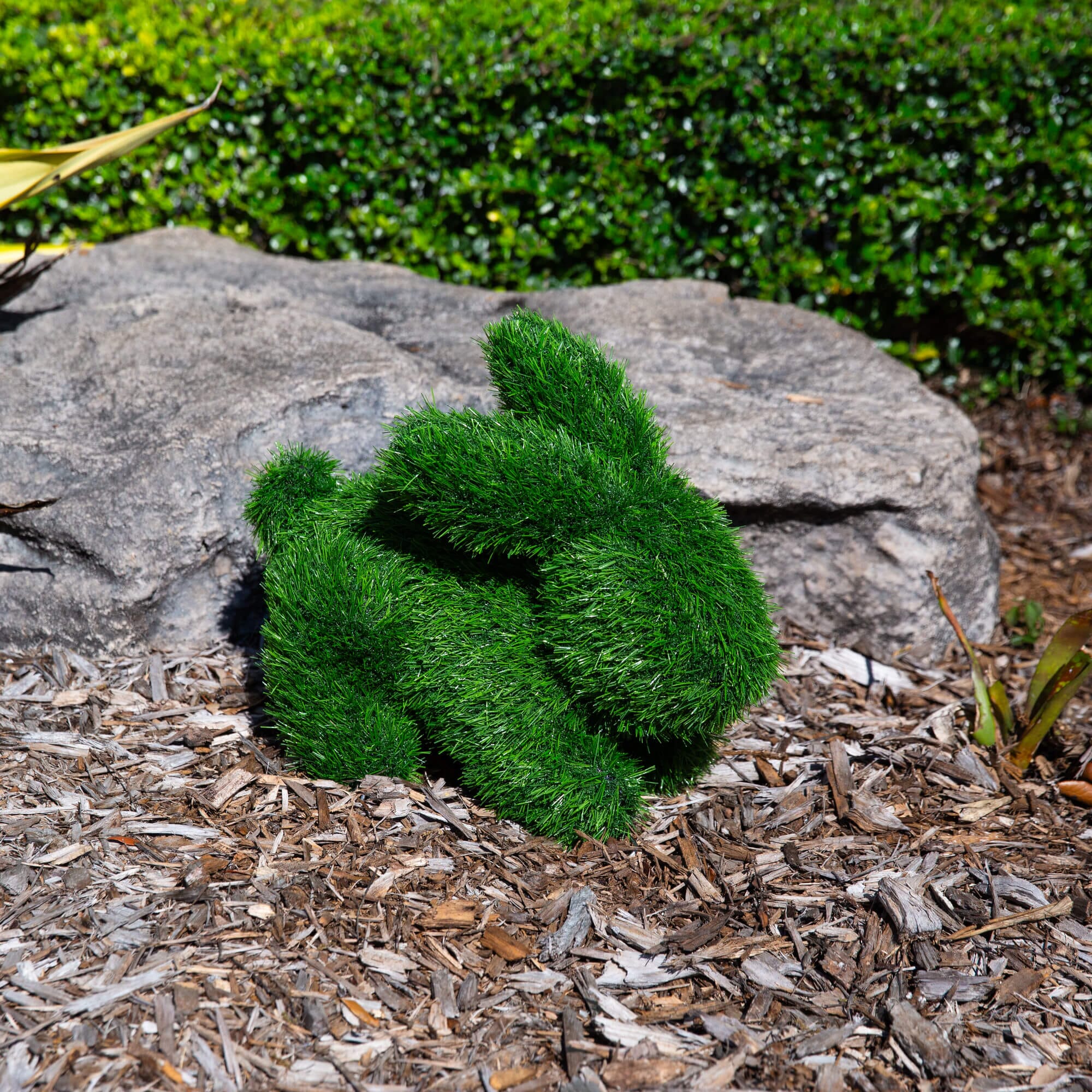 13" UV Resistant Artificial Grass Garden Plush Topiary Bunny Rabbit (Indoor/Outdoor) - Image 3