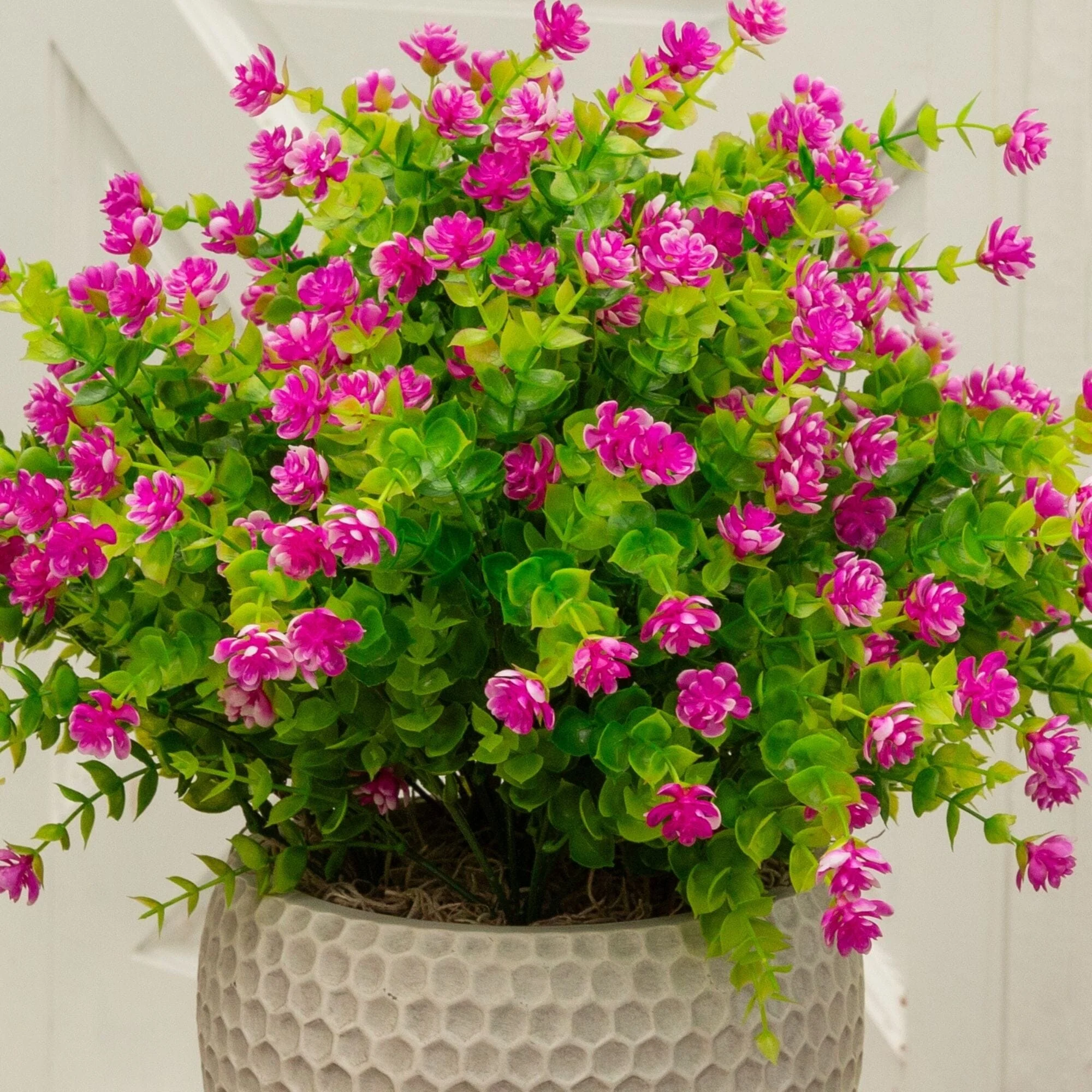 13" UV Resistant Artificial Flowering Mini Rose Bush (Indoor/Outdoor) - Set of 12 - Image 14
