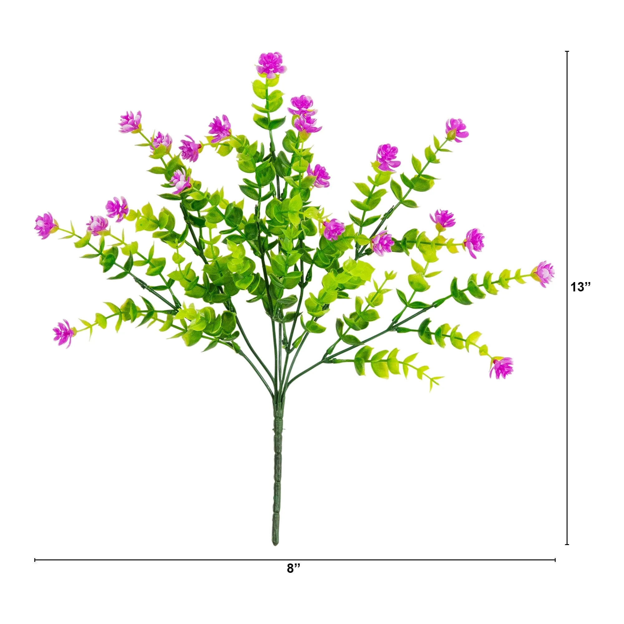 13" UV Resistant Artificial Flowering Mini Rose Bush (Indoor/Outdoor) - Set of 12 - Image 15