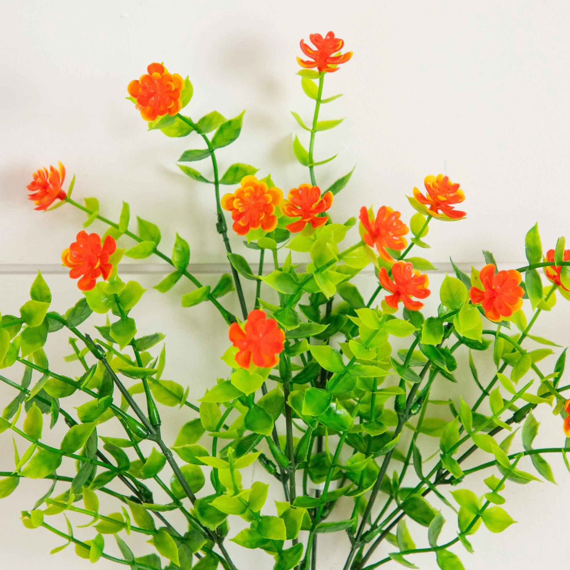 13" UV Resistant Artificial Flowering Mini Rose Bush (Indoor/Outdoor) - Set of 12 - Image 2