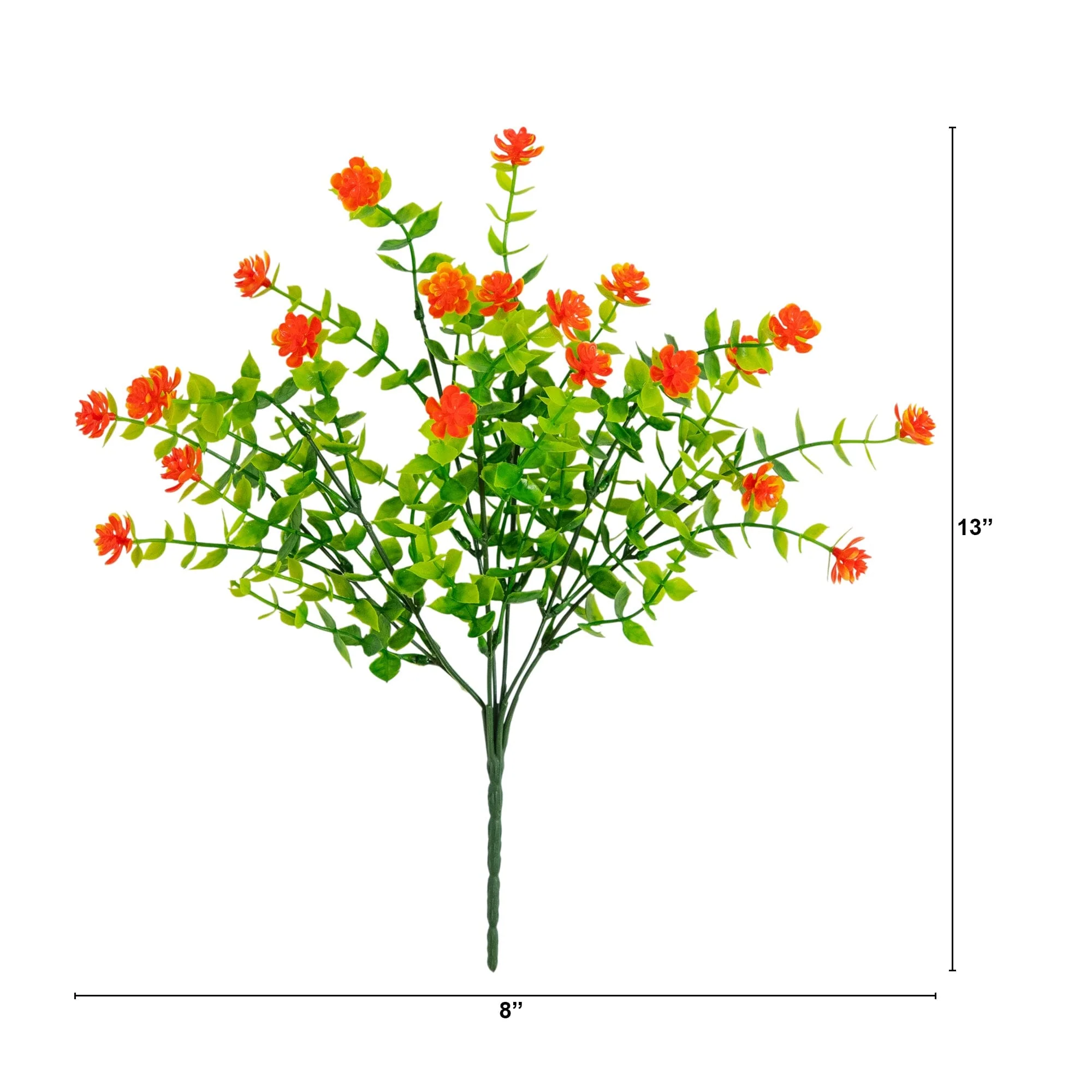 13" UV Resistant Artificial Flowering Mini Rose Bush (Indoor/Outdoor) - Set of 12 - Image 20