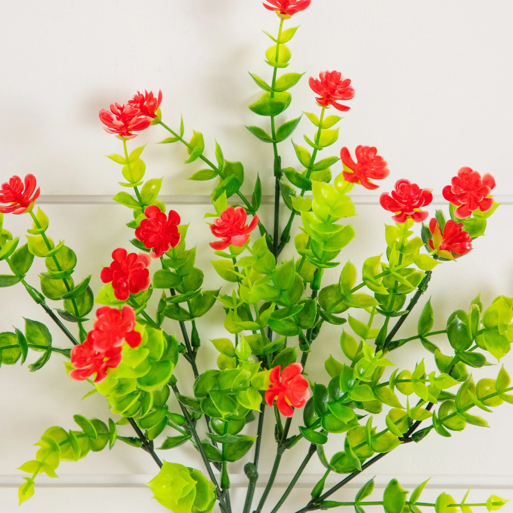 13" UV Resistant Artificial Flowering Mini Rose Bush (Indoor/Outdoor) - Set of 12 - Image 22