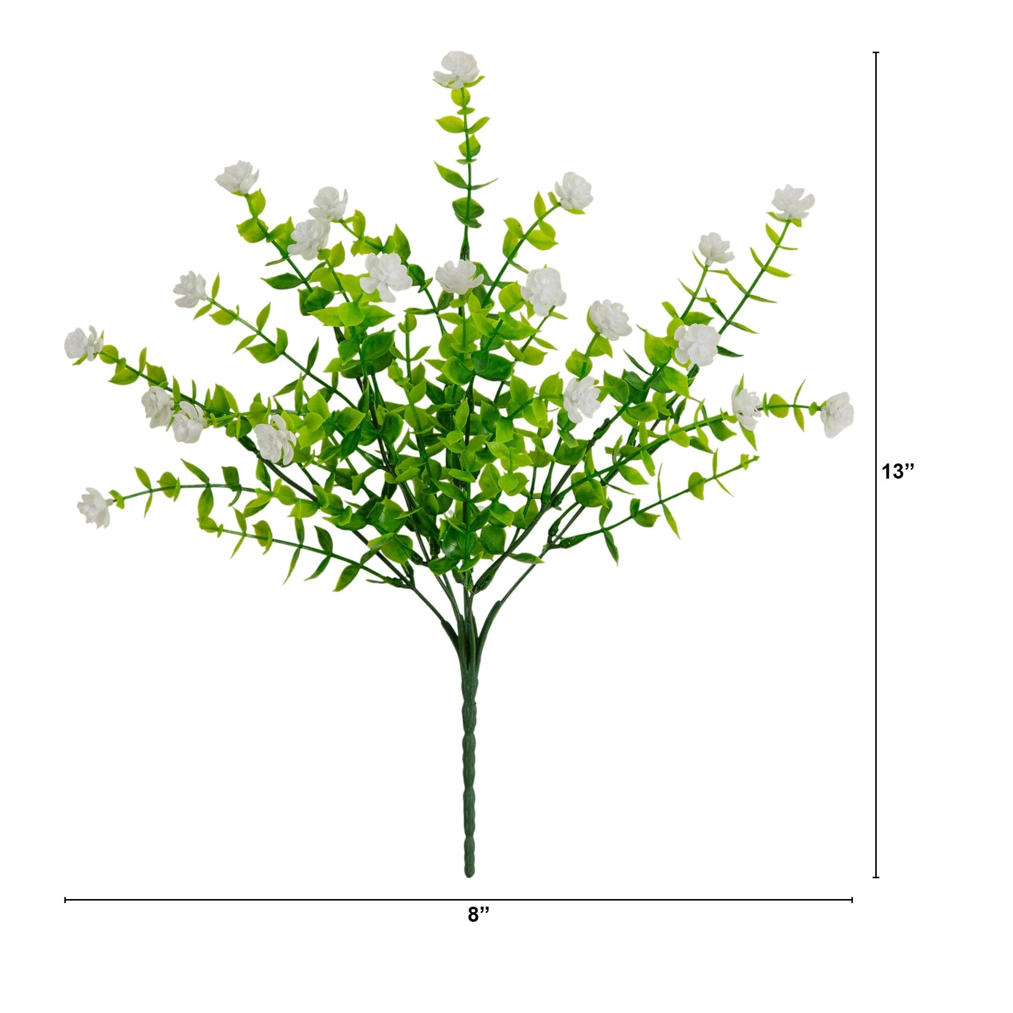 13" UV Resistant Artificial Flowering Mini Rose Bush (Indoor/Outdoor) - Set of 12 - Image 31