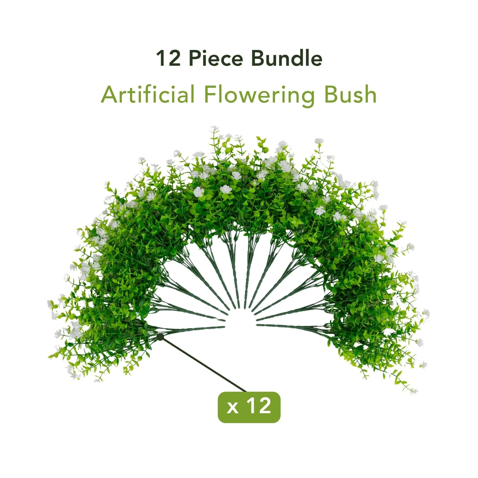 13" UV Resistant Artificial Flowering Mini Rose Bush (Indoor/Outdoor) - Set of 12 - Image 32