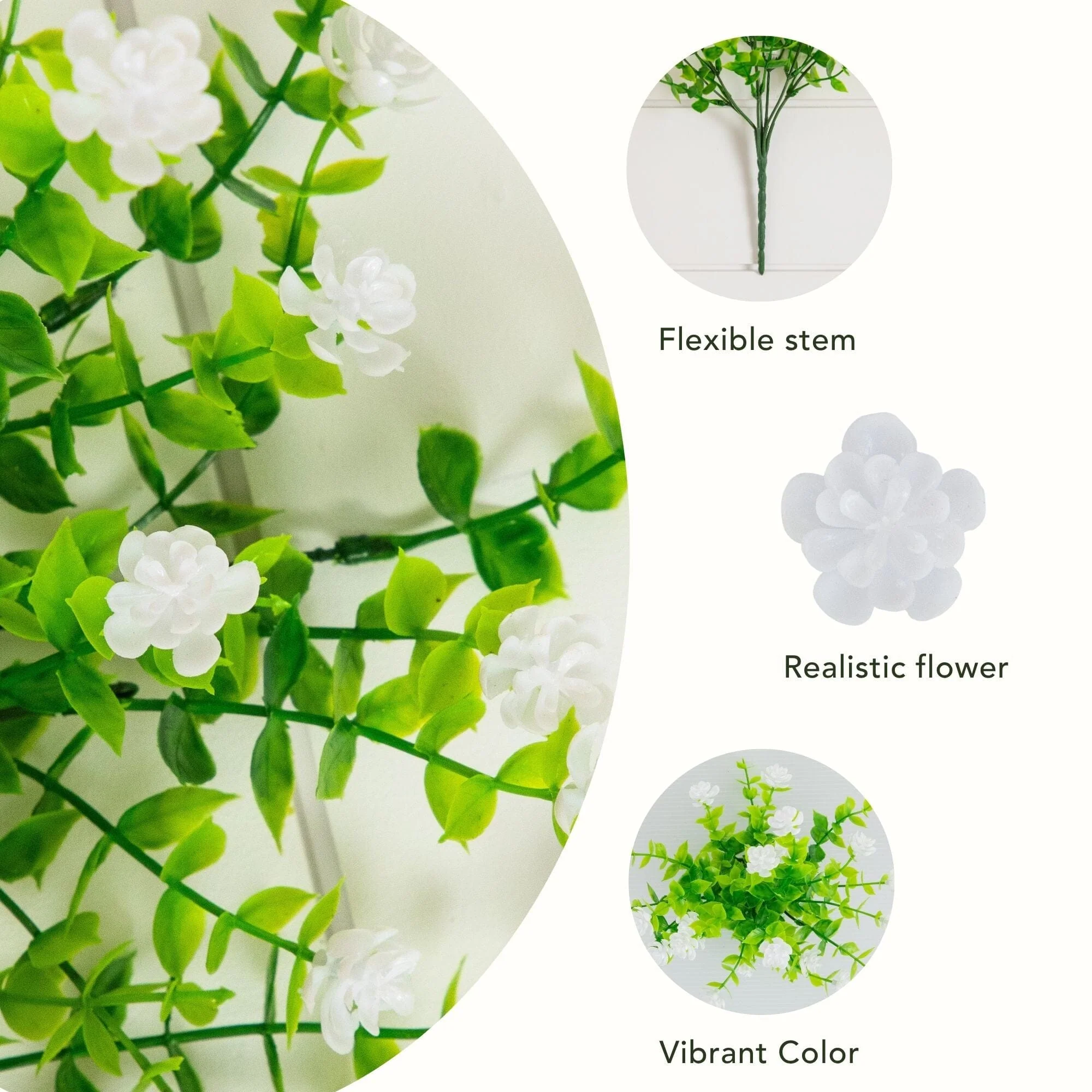 13" UV Resistant Artificial Flowering Mini Rose Bush (Indoor/Outdoor) - Set of 12 - Image 33