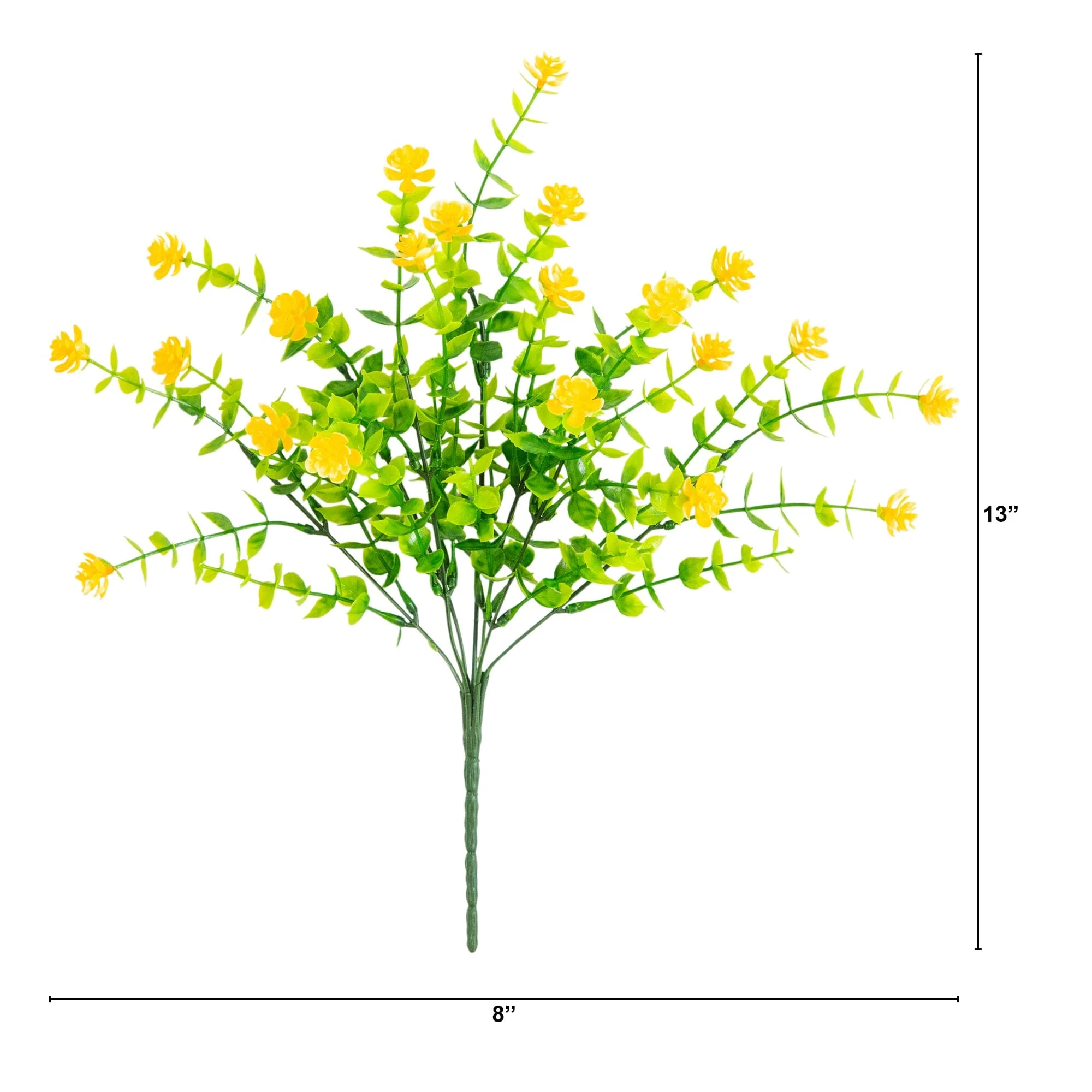 13" UV Resistant Artificial Flowering Mini Rose Bush (Indoor/Outdoor) - Set of 12 - Image 40