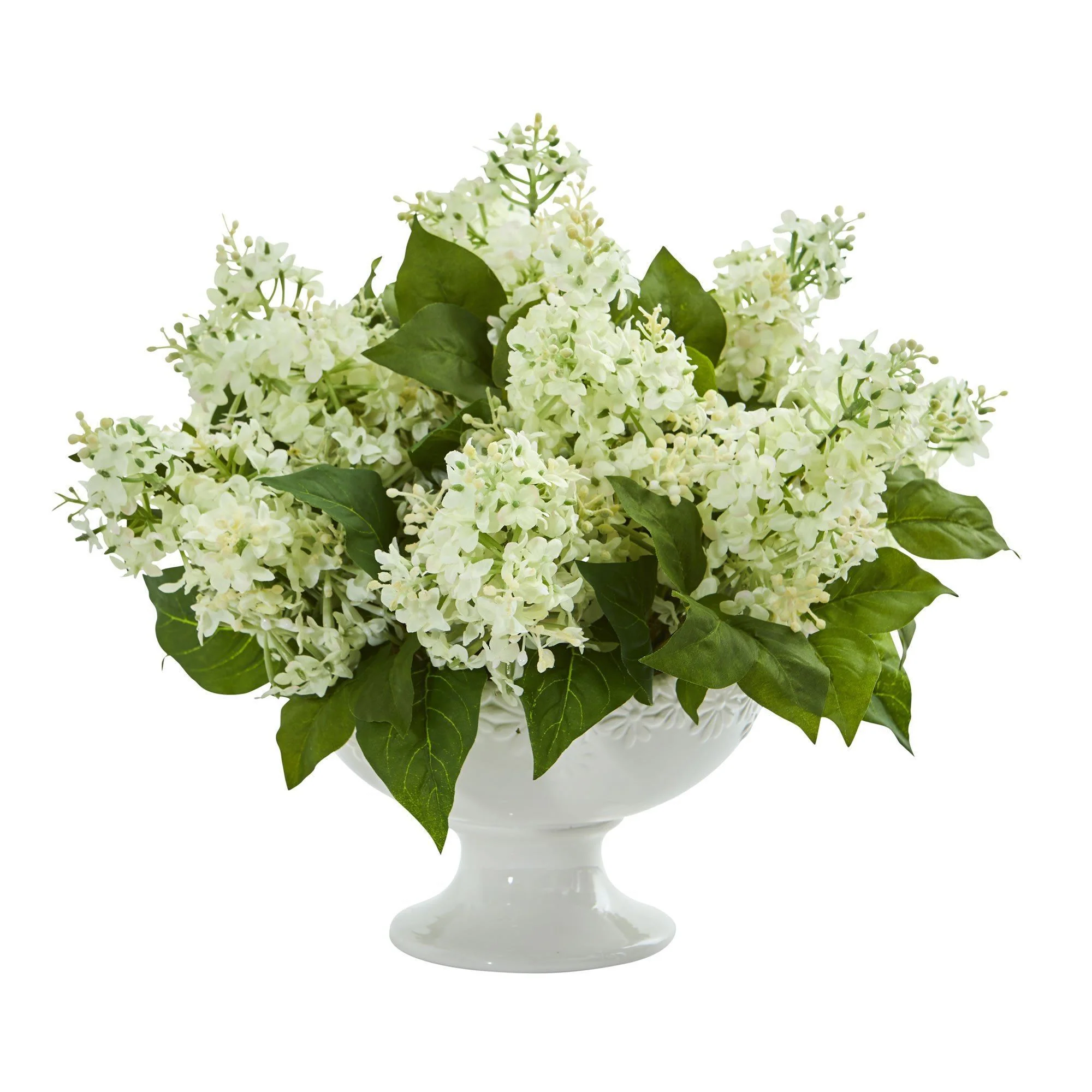 Lilac Artificial Arrangement in White Vase - Image 4