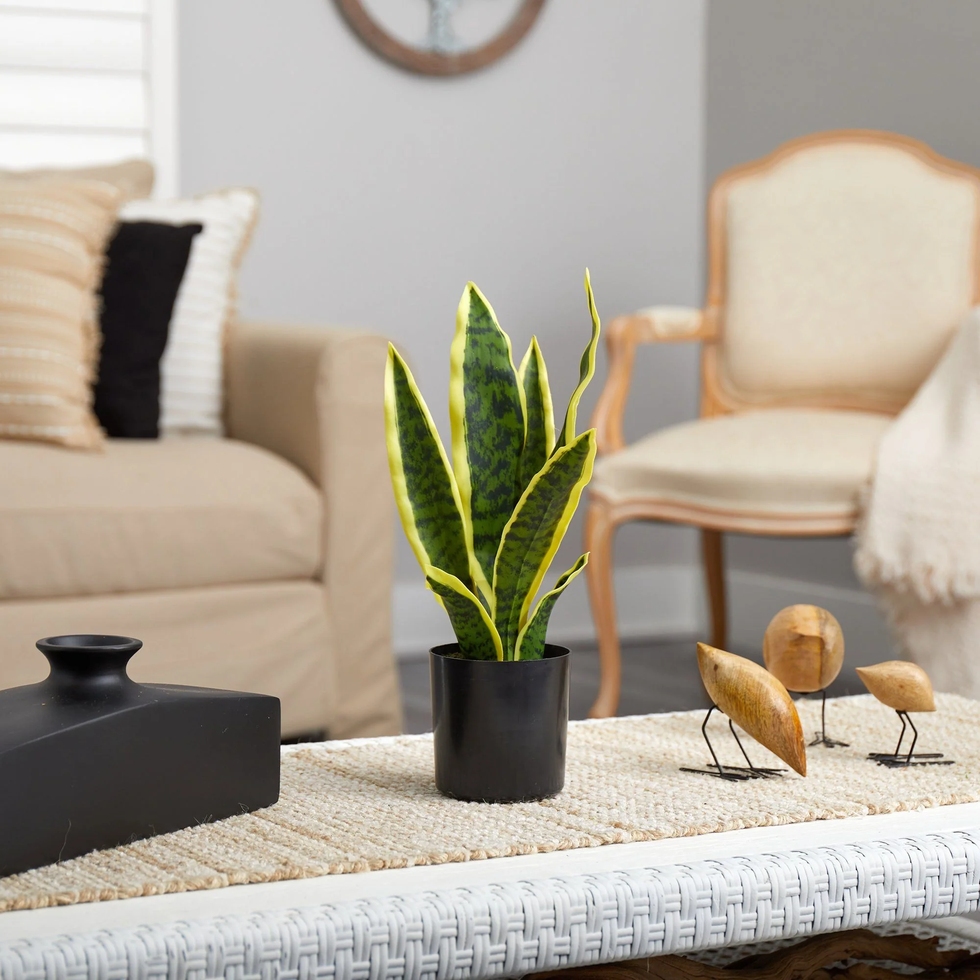 14” Sansevieria Artificial Plant - Image 4