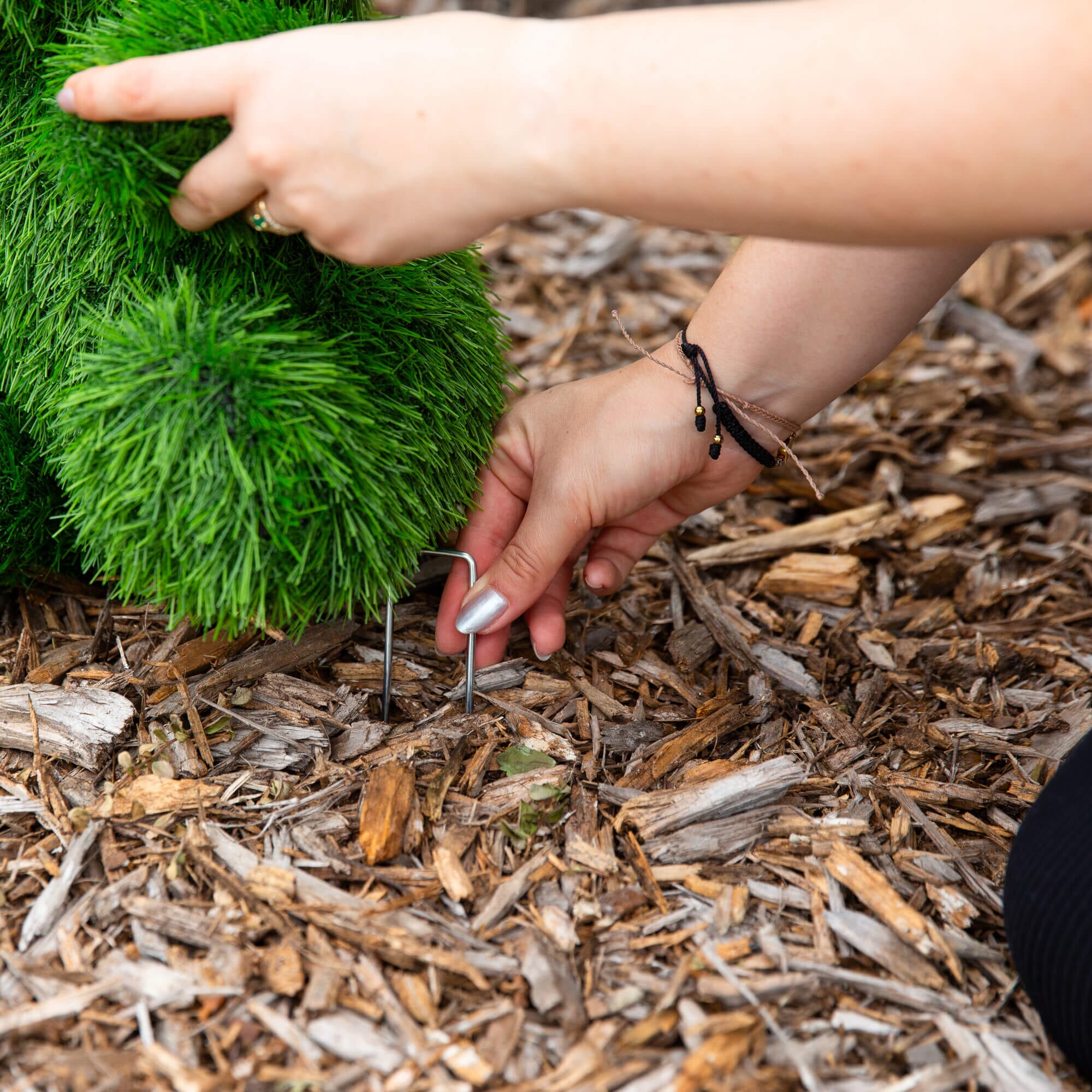 14" UV Resistant Artificial Grass Garden Plush Topiary Bear (Indoor/Outdoor) - Image 8