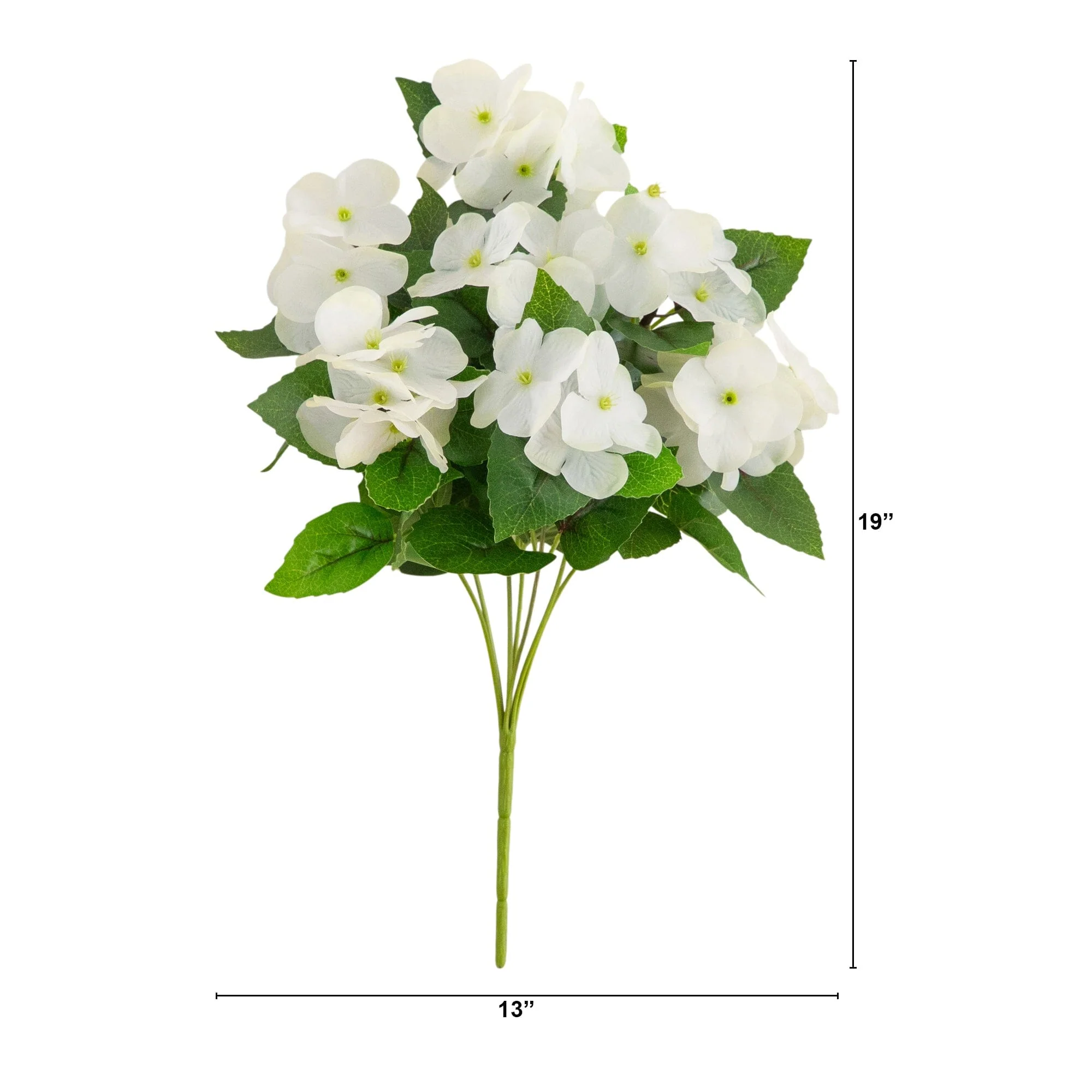14" UV Resistant Artificial Hydrangea Bush (Indoor/Outdoor) - Set of 6 - Image 20