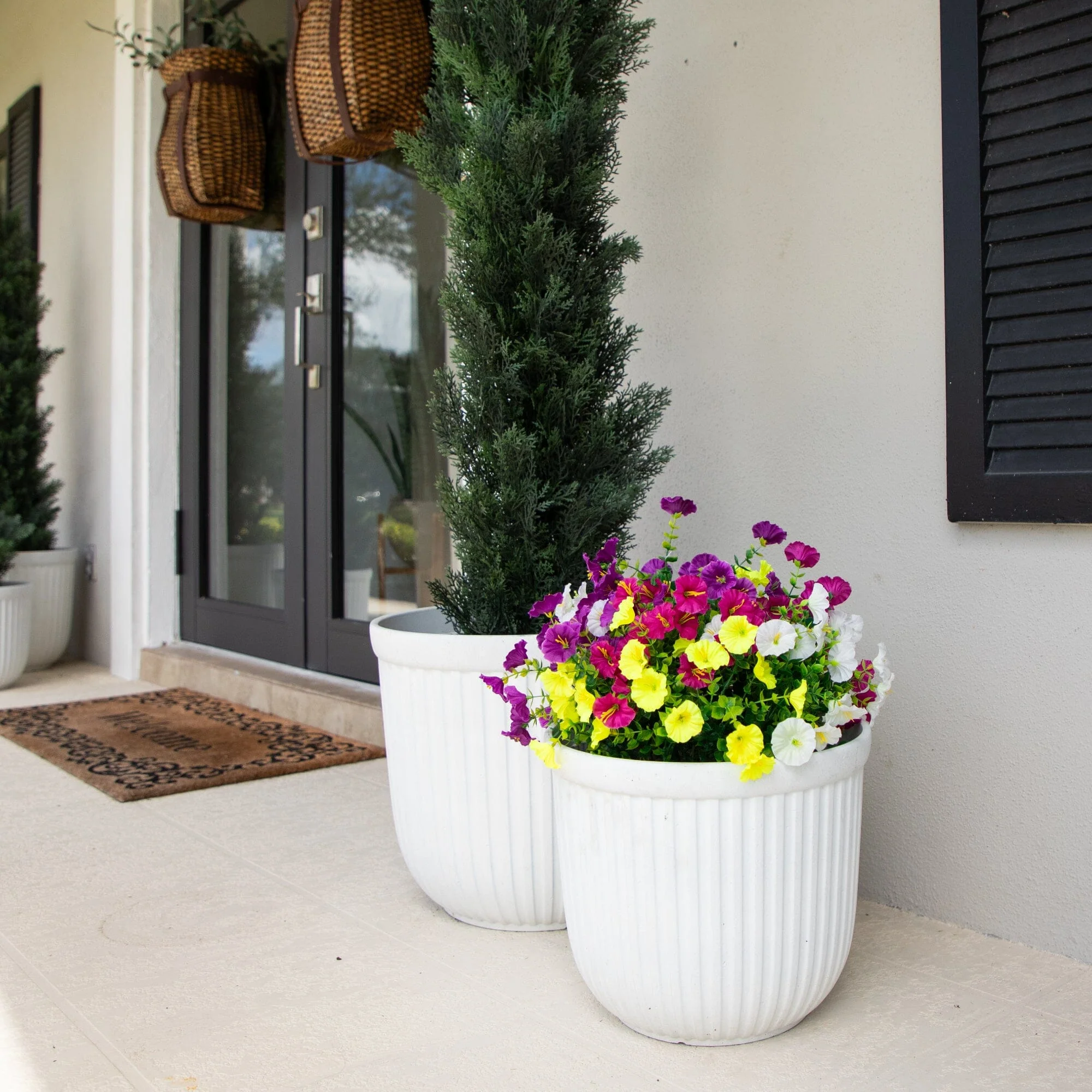 14" UV Resistant Artificial Morning Glory Bush (Indoor/Outdoor) - Set of 12 - Image 21