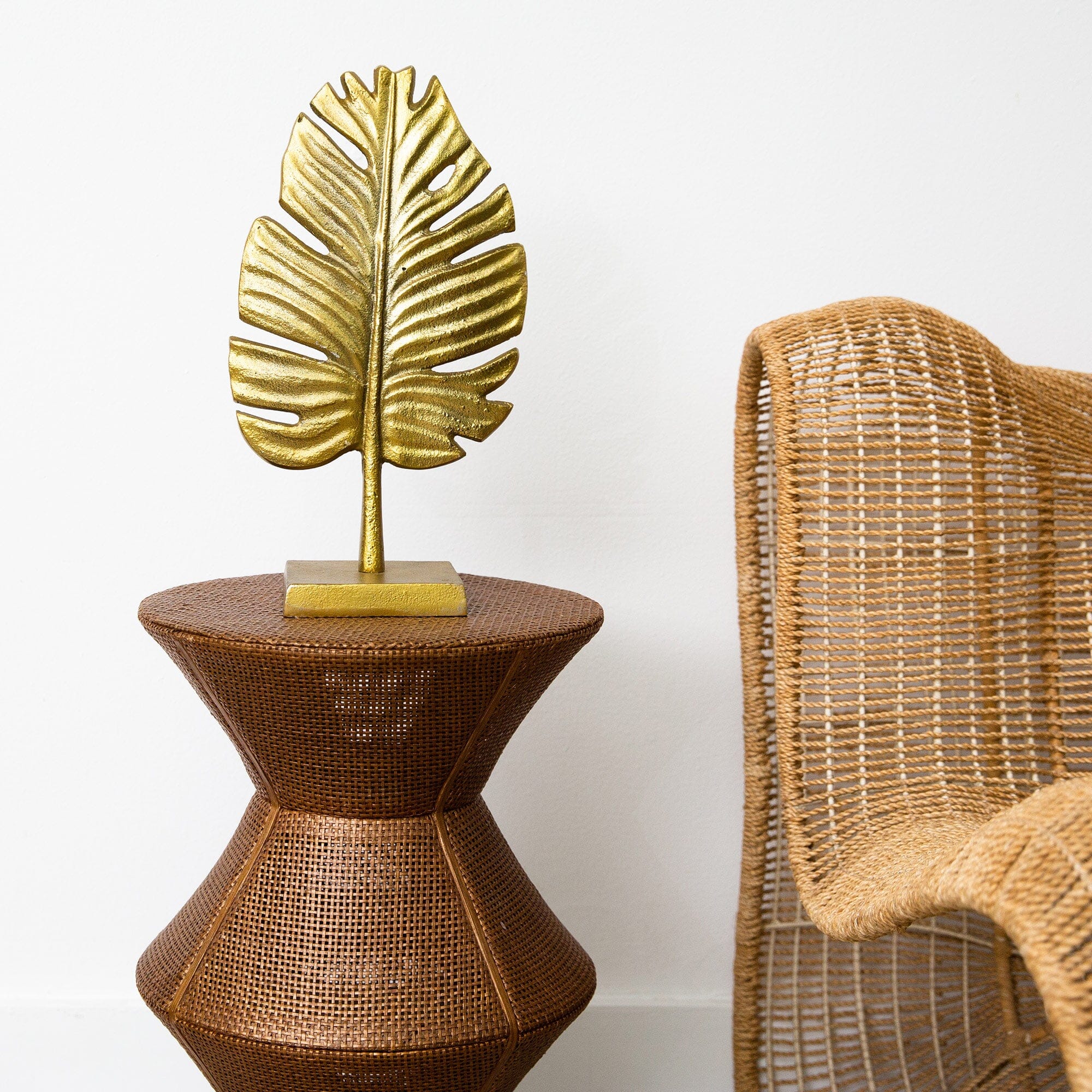 15.5” Golden Leaf Decorative Accent - Image 3