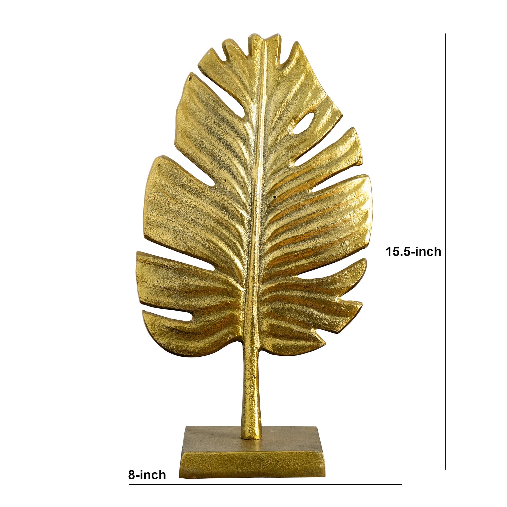 15.5” Golden Leaf Decorative Accent - Image 4