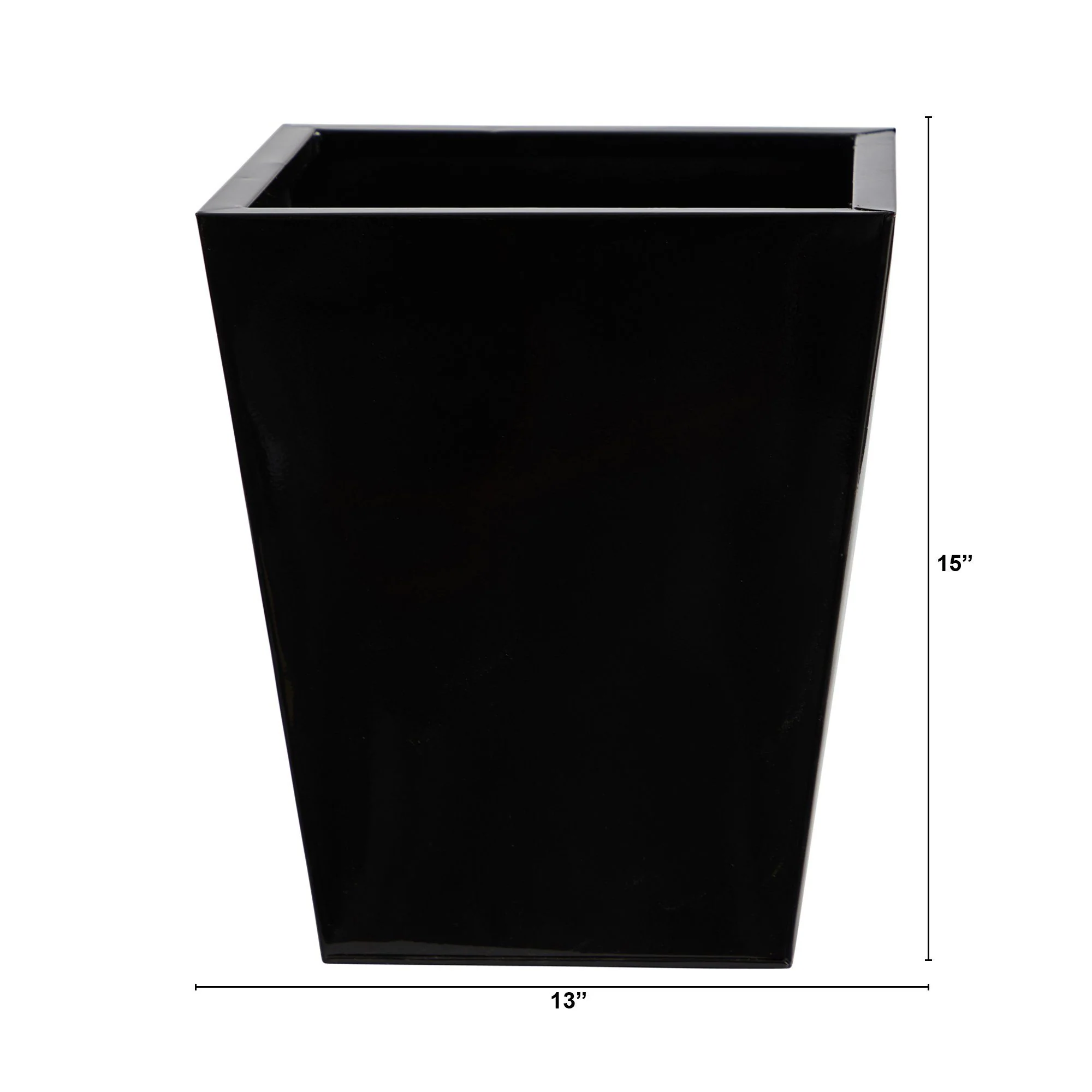 15” Classic Square Metal Planter - Image 2