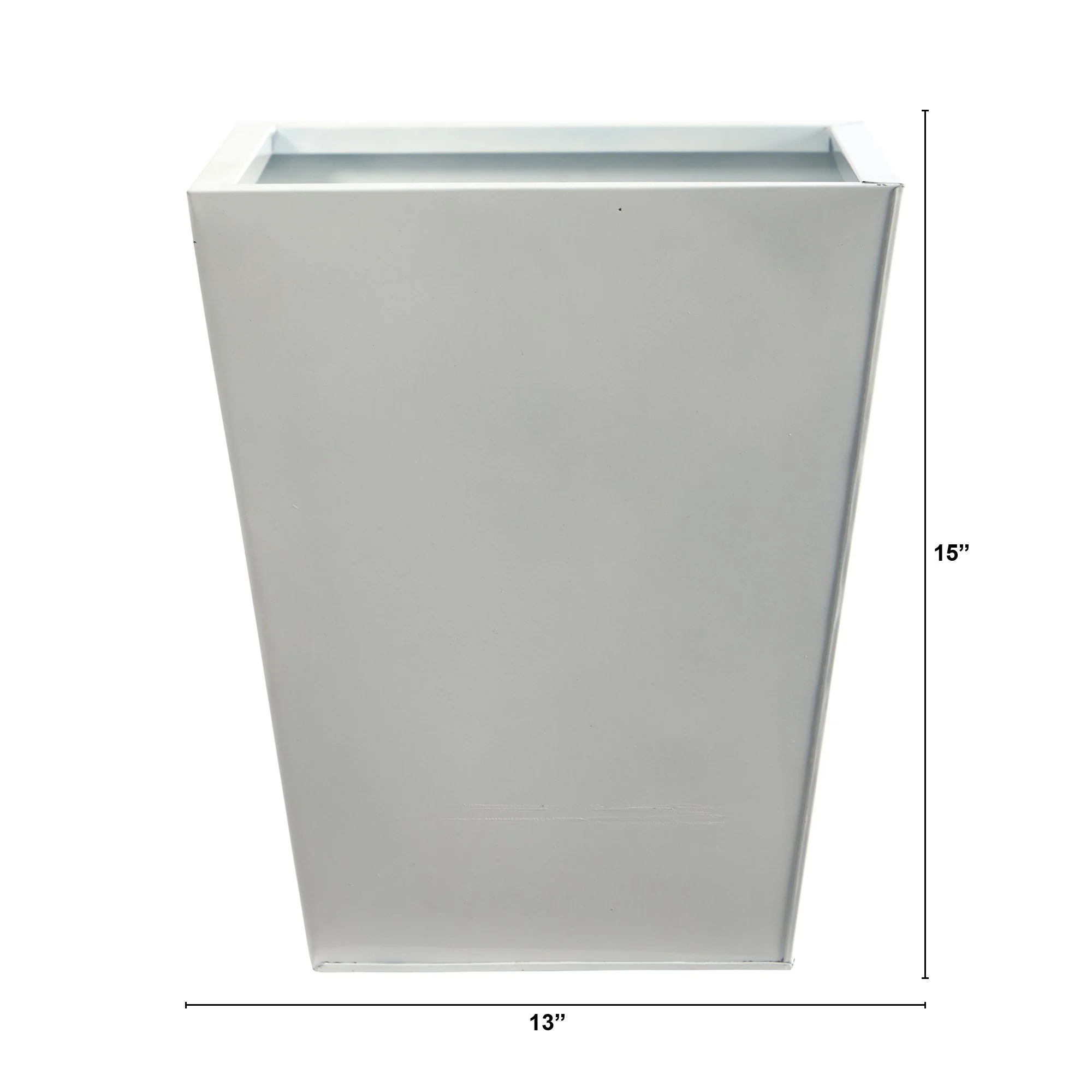 15” Classic Square Metal Planter - Image 5