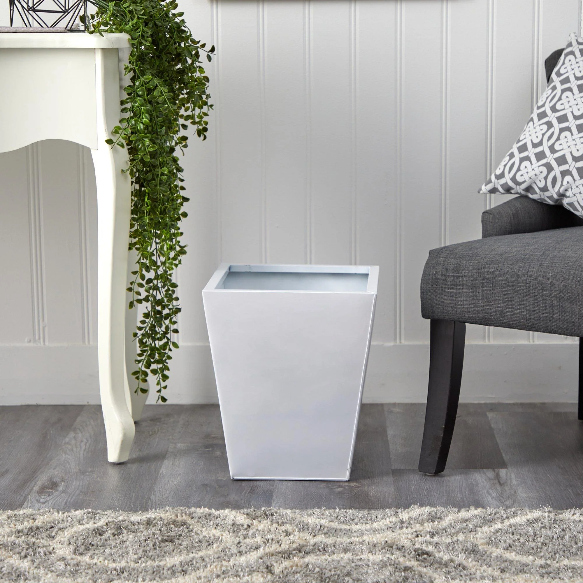 15” Classic Square Metal Planter - Image 6
