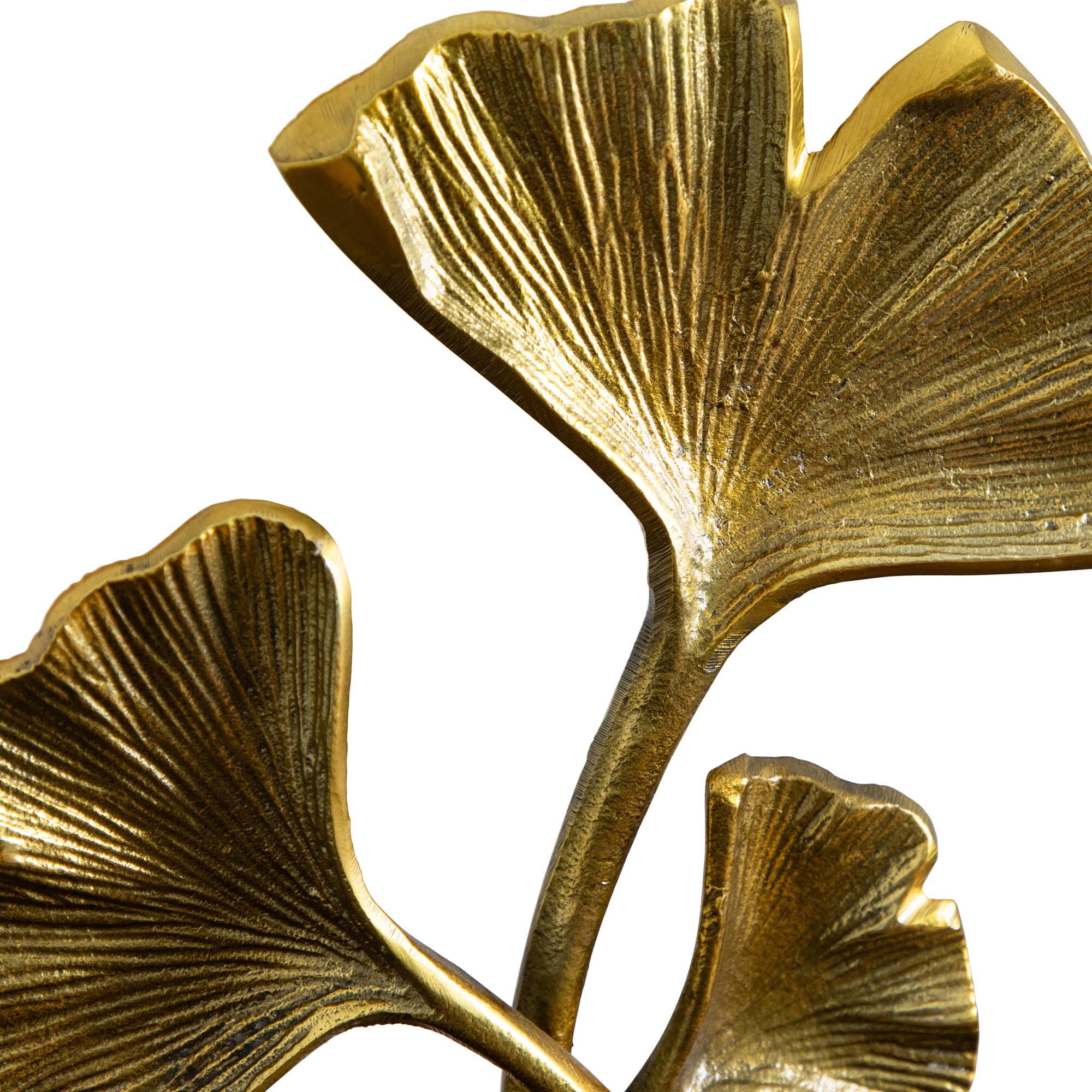 15" Gold Leaf Statue Decorative Accent - Image 3